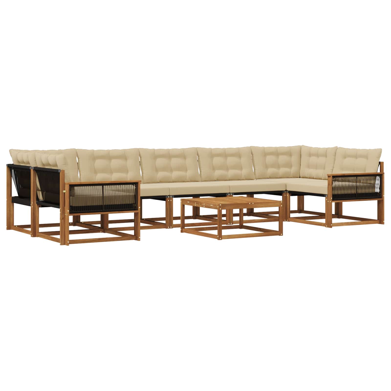 Ensemble de canapés d'extérieur 8 pcs Naturel et Beige - XIOS