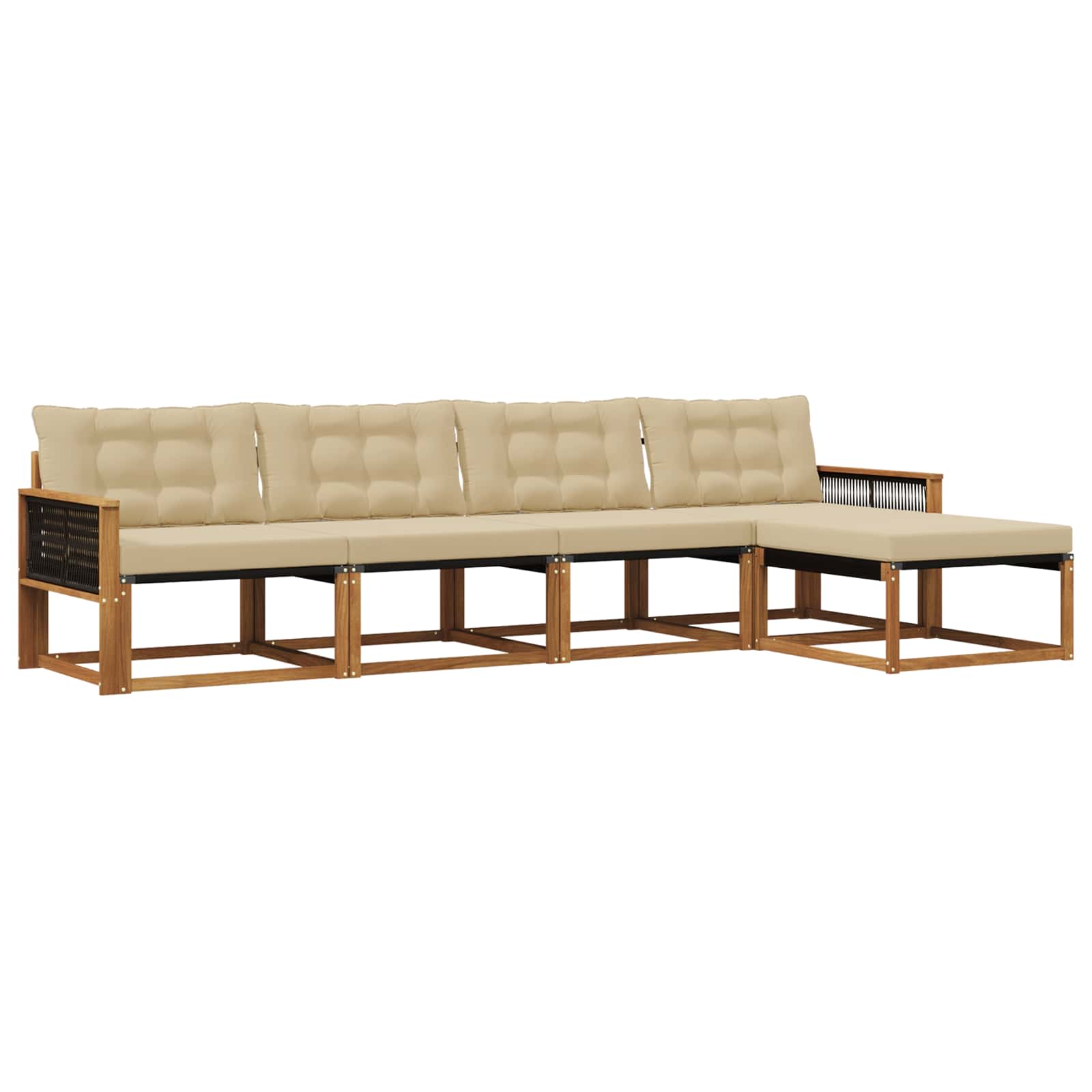 Ensemble de canapés d'extérieur 5 pcs Naturel et Beige - XIOS