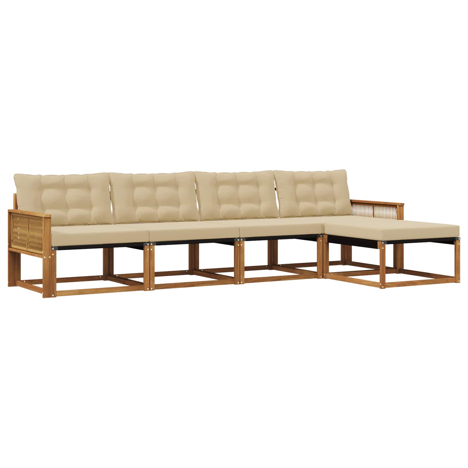 Ensemble de canapés d'extérieur 5 pcs Naturel et Beige - XIOS