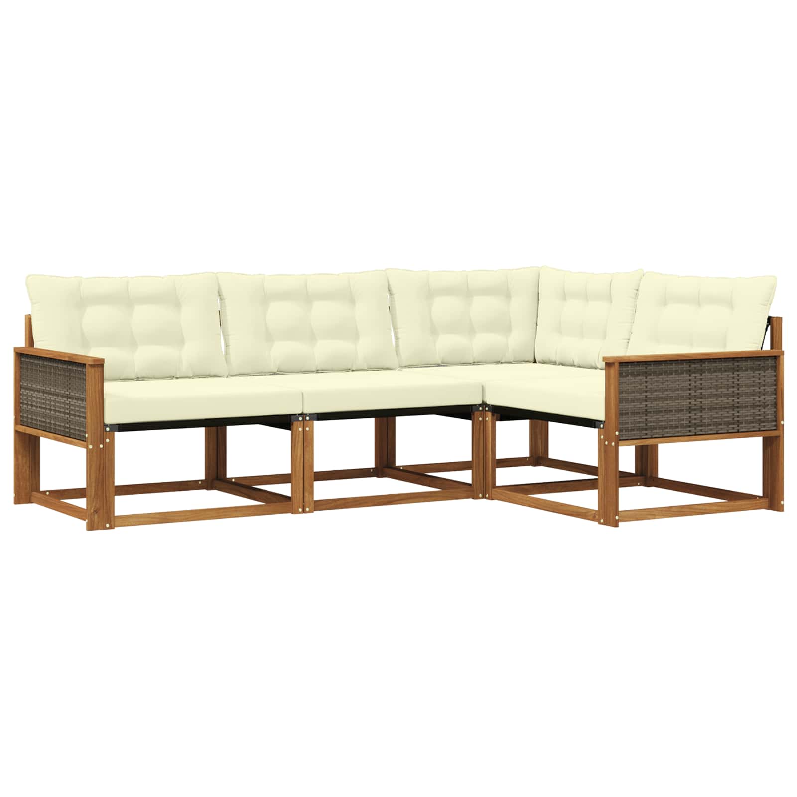 Ensemble de canapés d'extérieur 4 pcs Naturel et Crème - XIOS
