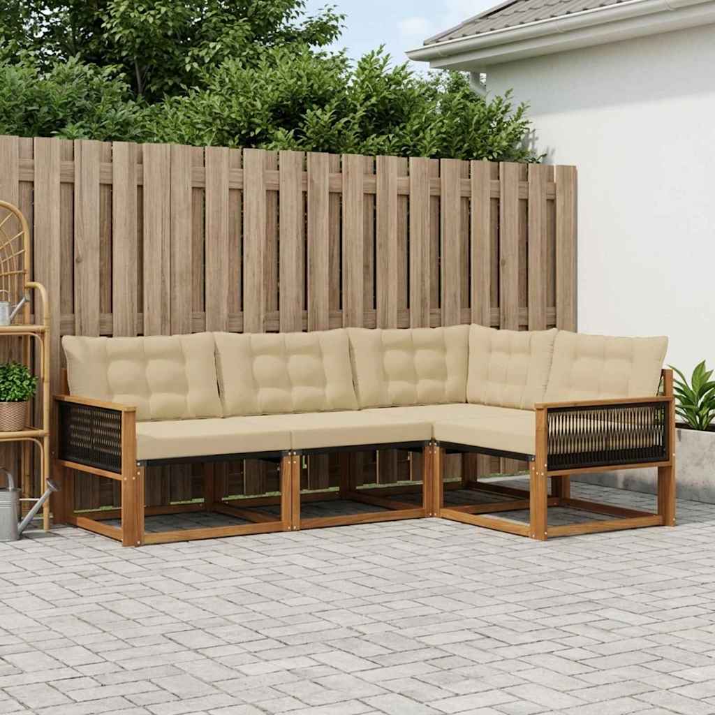 Ensemble de canapés d'extérieur 4 pcs Naturel et Beige - XIOS