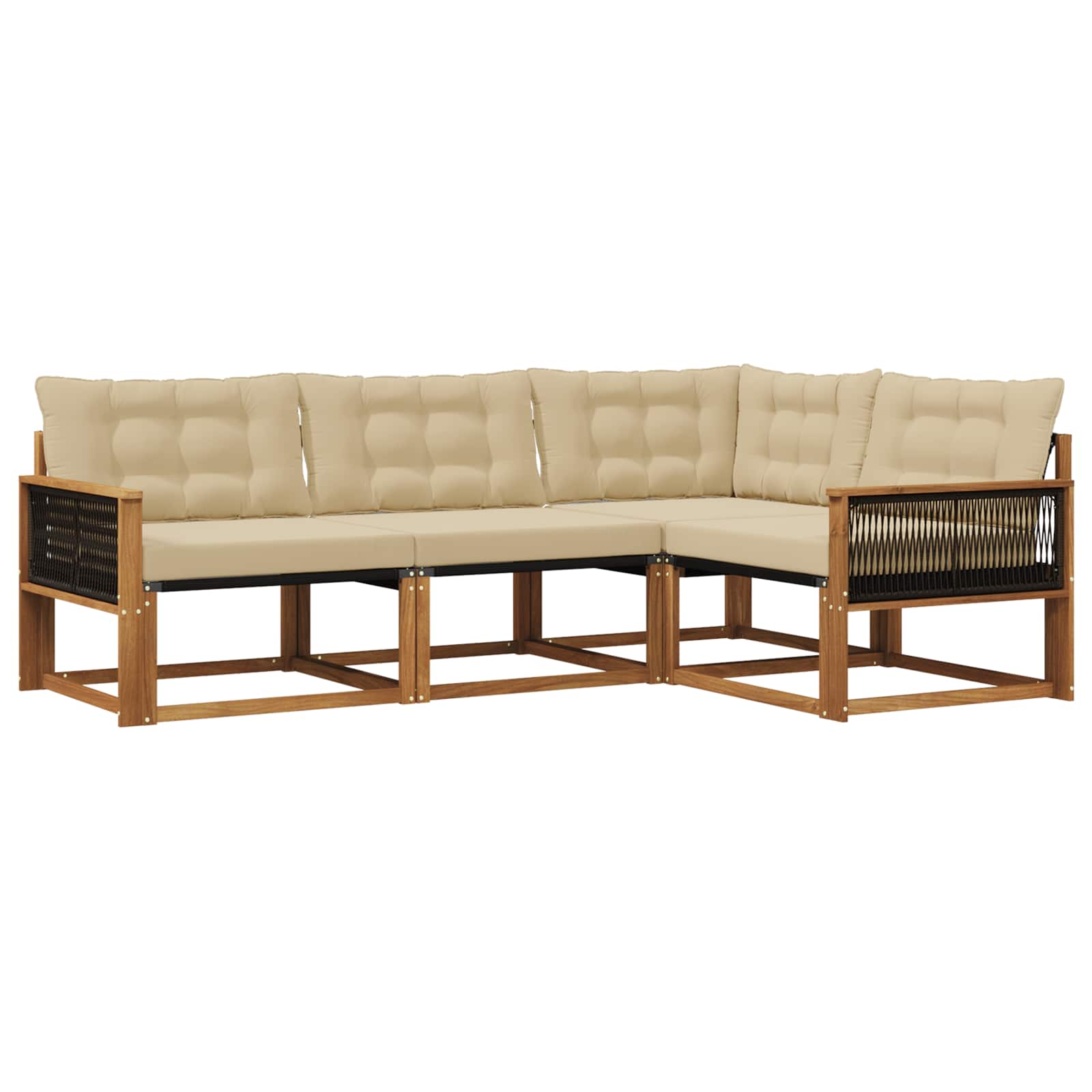 Ensemble de canapés d'extérieur 4 pcs Naturel et Beige - XIOS