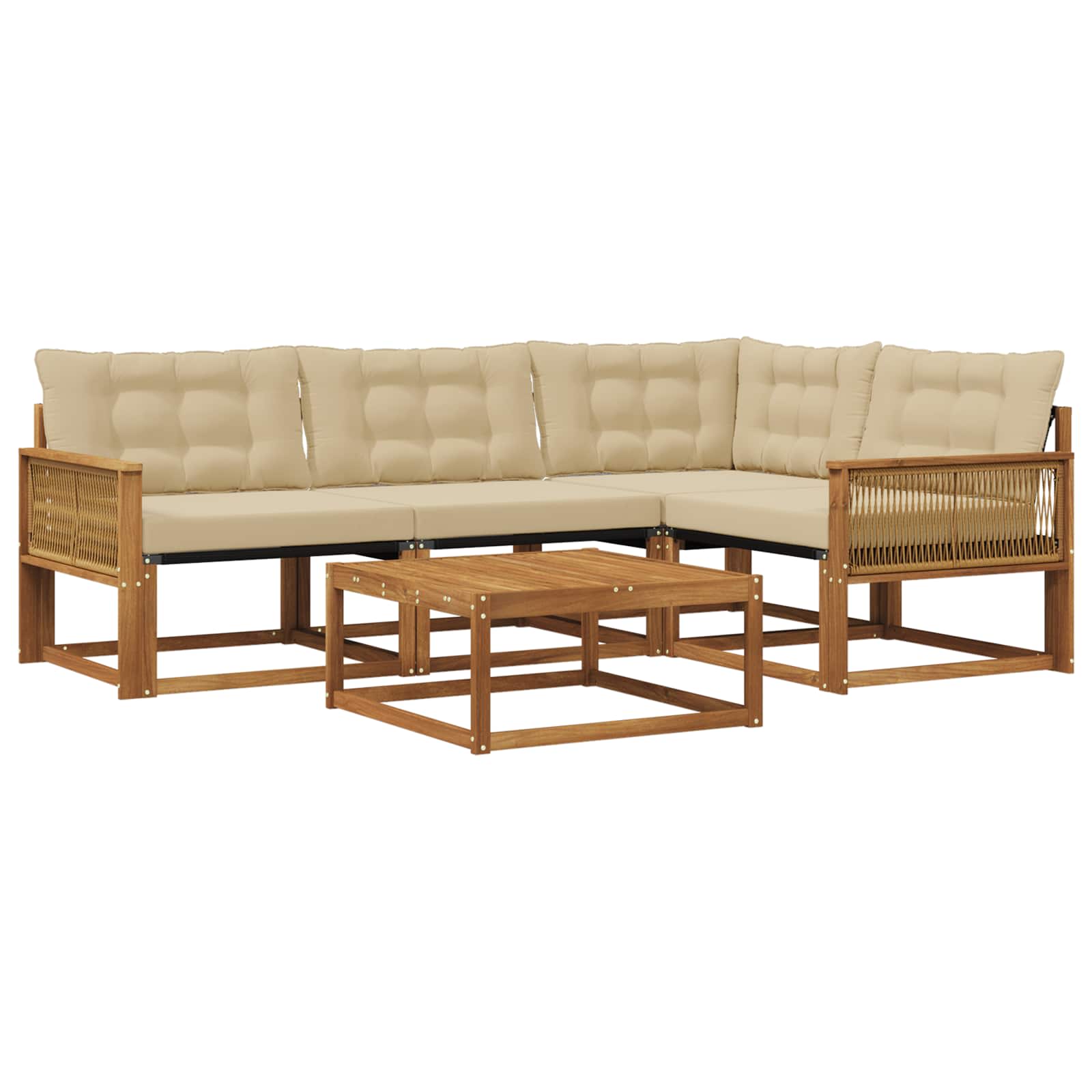 Ensemble de canapés d'extérieur 5 pcs Naturel et Beige - XIOS