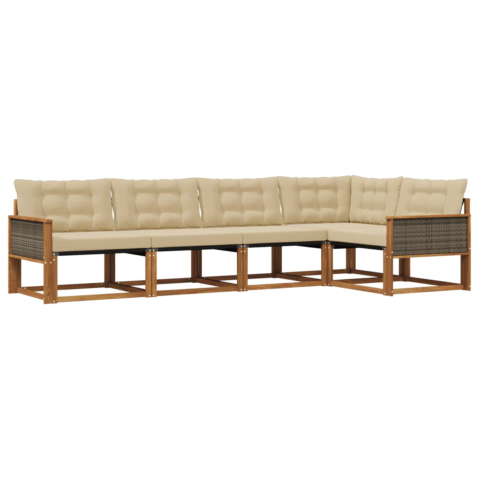 Ensemble de canapés d'extérieur 5 pcs Naturel et Beige - XIOS