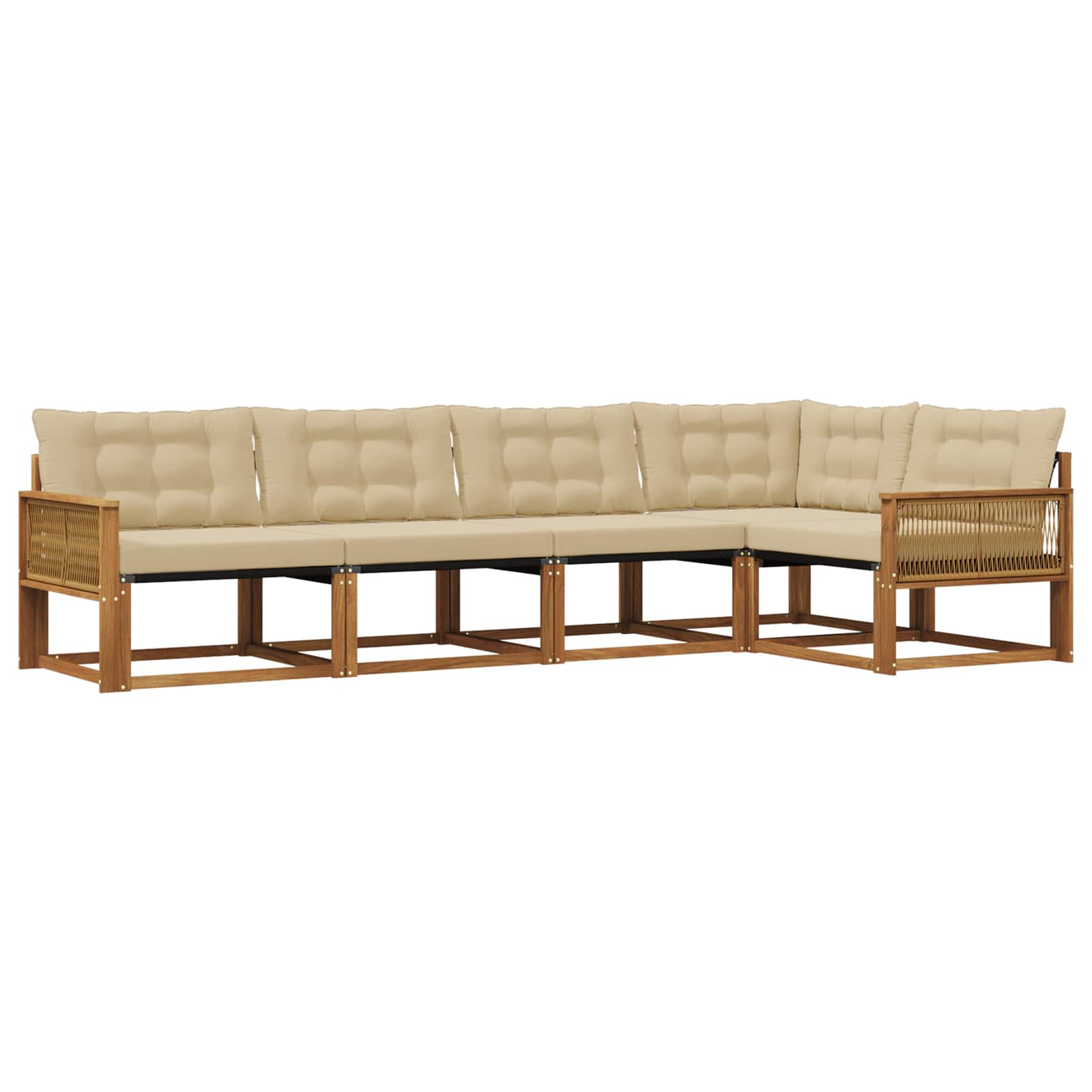 Ensemble de canapés d'extérieur 5 pcs Naturel et Beige - XIOS