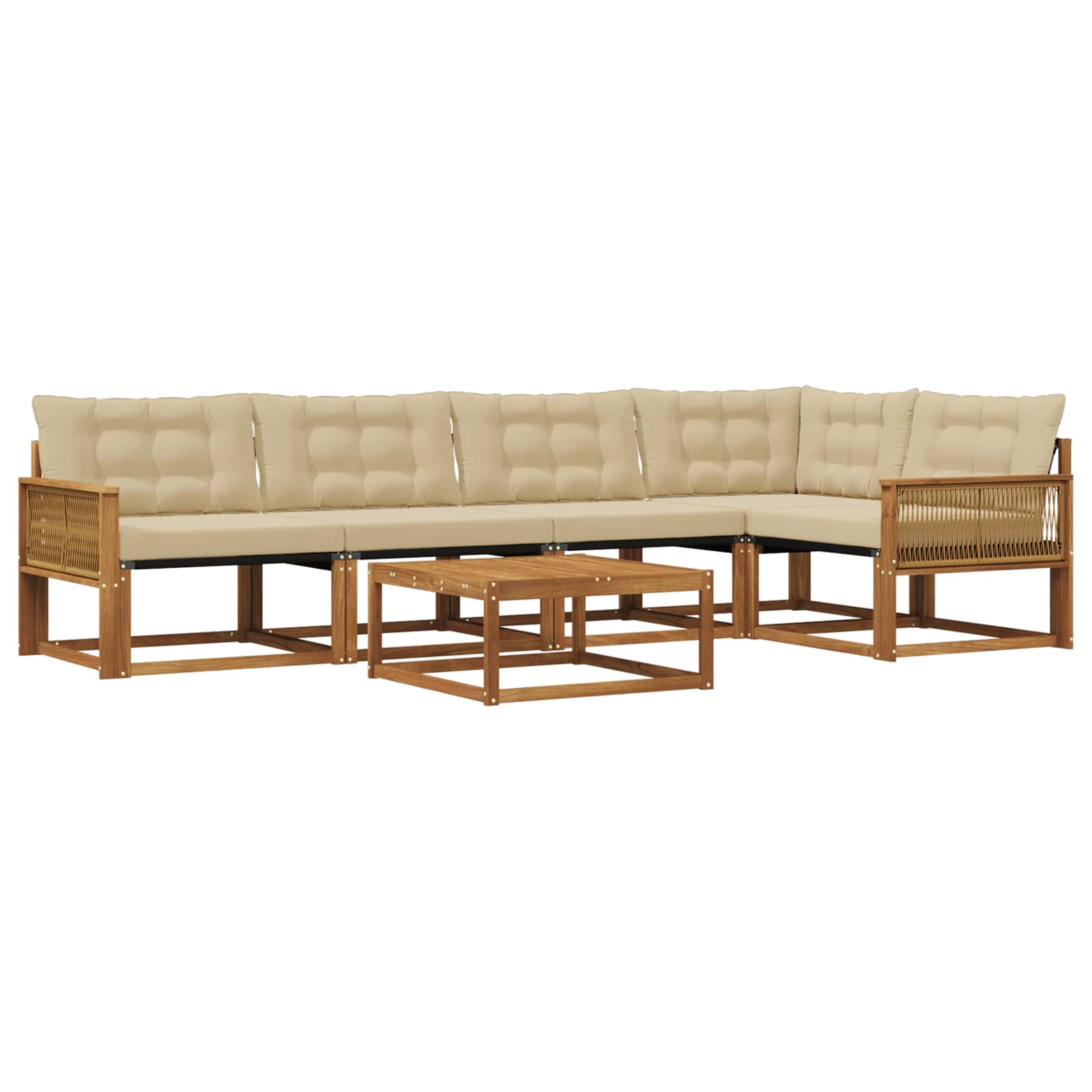 Ensemble de canapés d'extérieur 6 pcs Naturel et Beige - XIOS