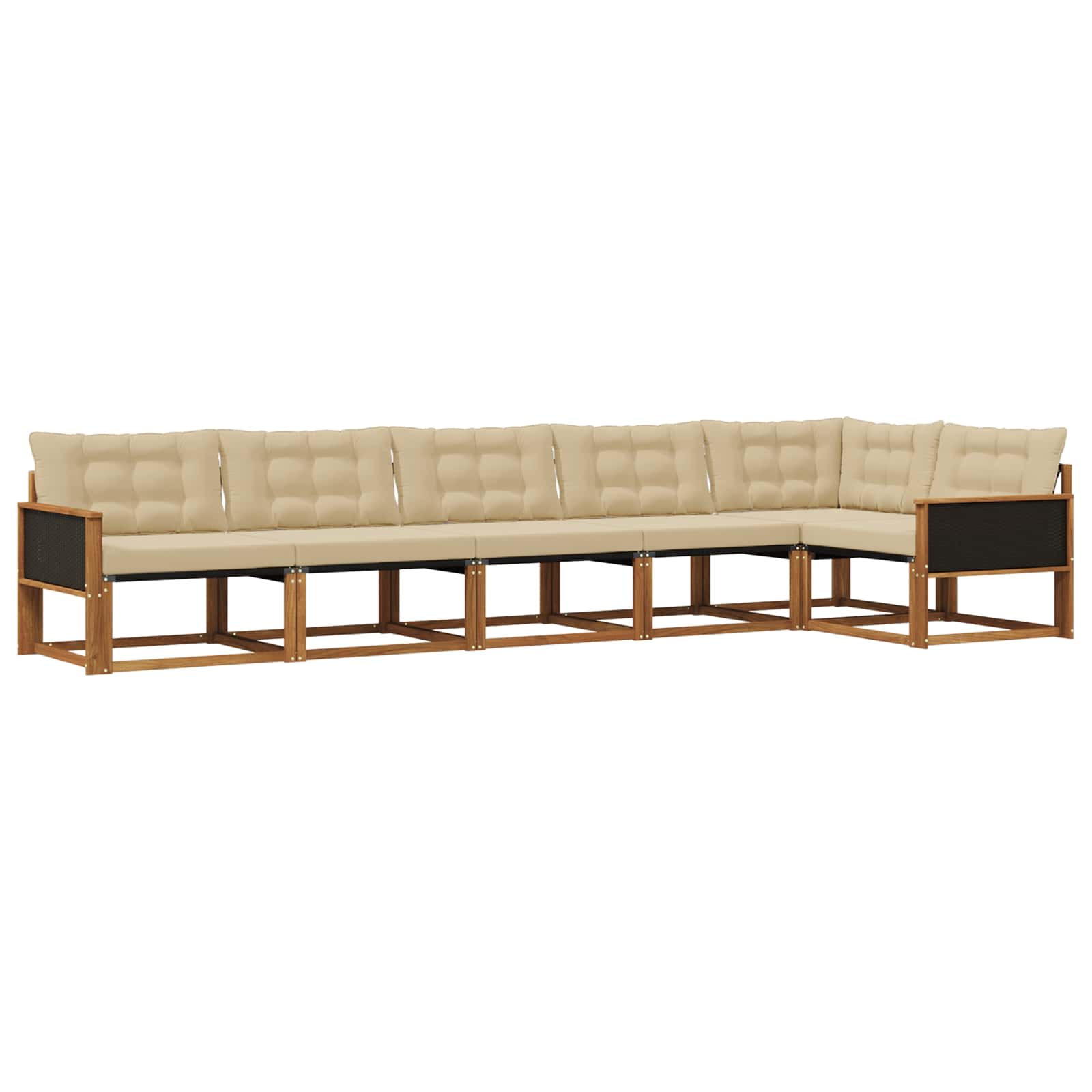 Ensemble de canapés d'extérieur 6 pcs Naturel et Beige - XIOS