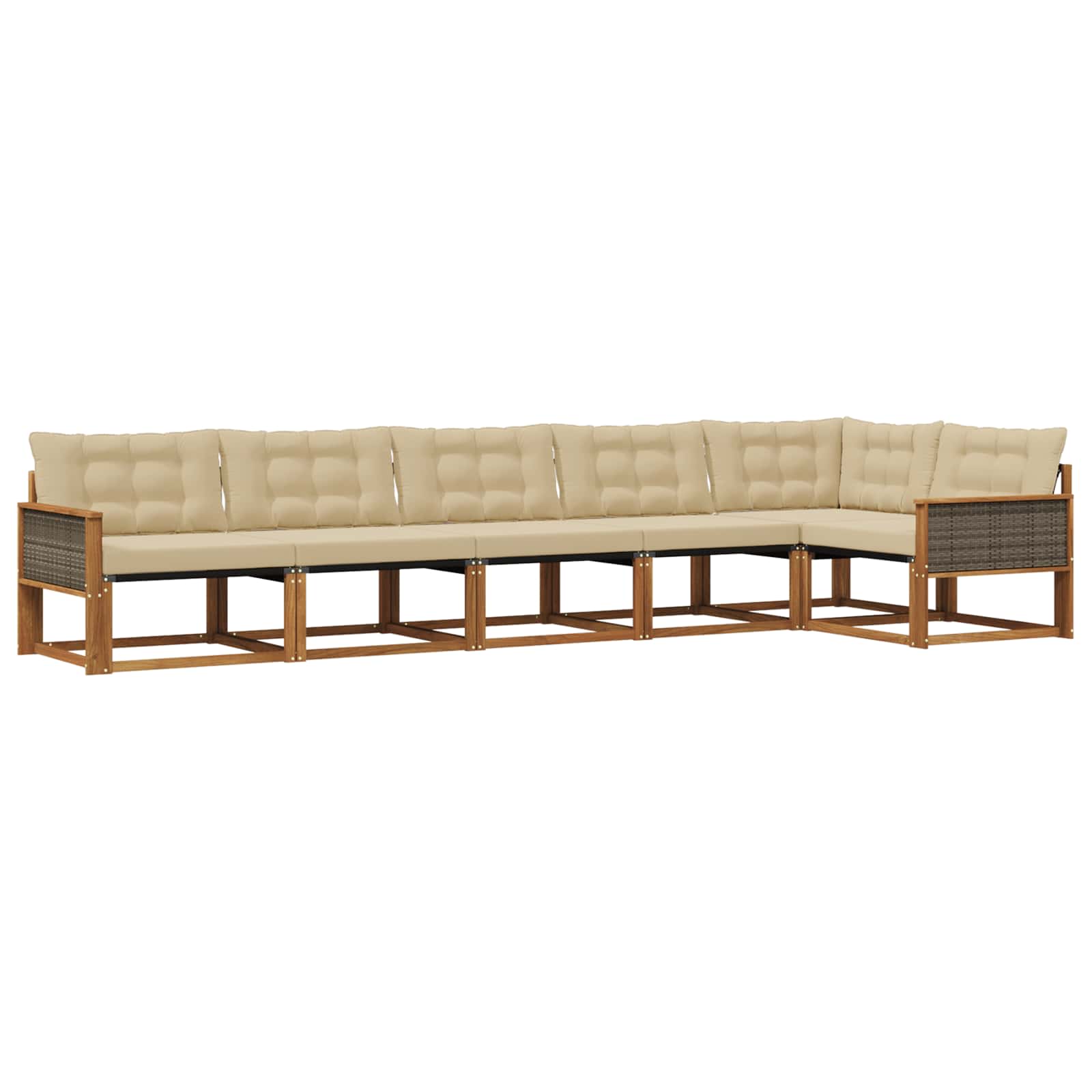 Ensemble de canapés d'extérieur 6 pcs Naturel et Beige - XIOS