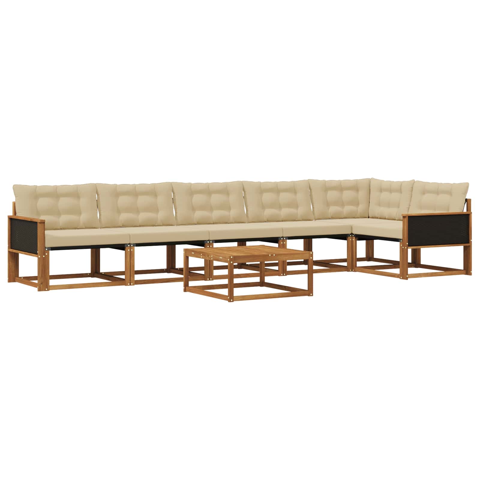 Ensemble de canapés d'extérieur 7 pcs Naturel et Beige - XIOS