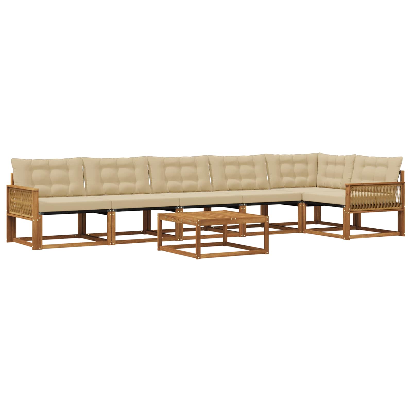 Ensemble de canapés d'extérieur 7 pcs Naturel et Beige - XIOS