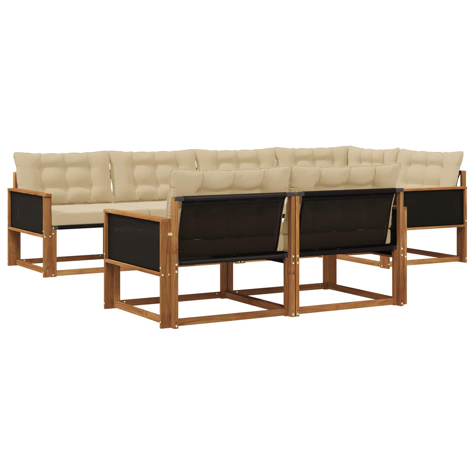 Ensemble de canapés d'extérieur 7 pcs Naturel et Beige - XIOS