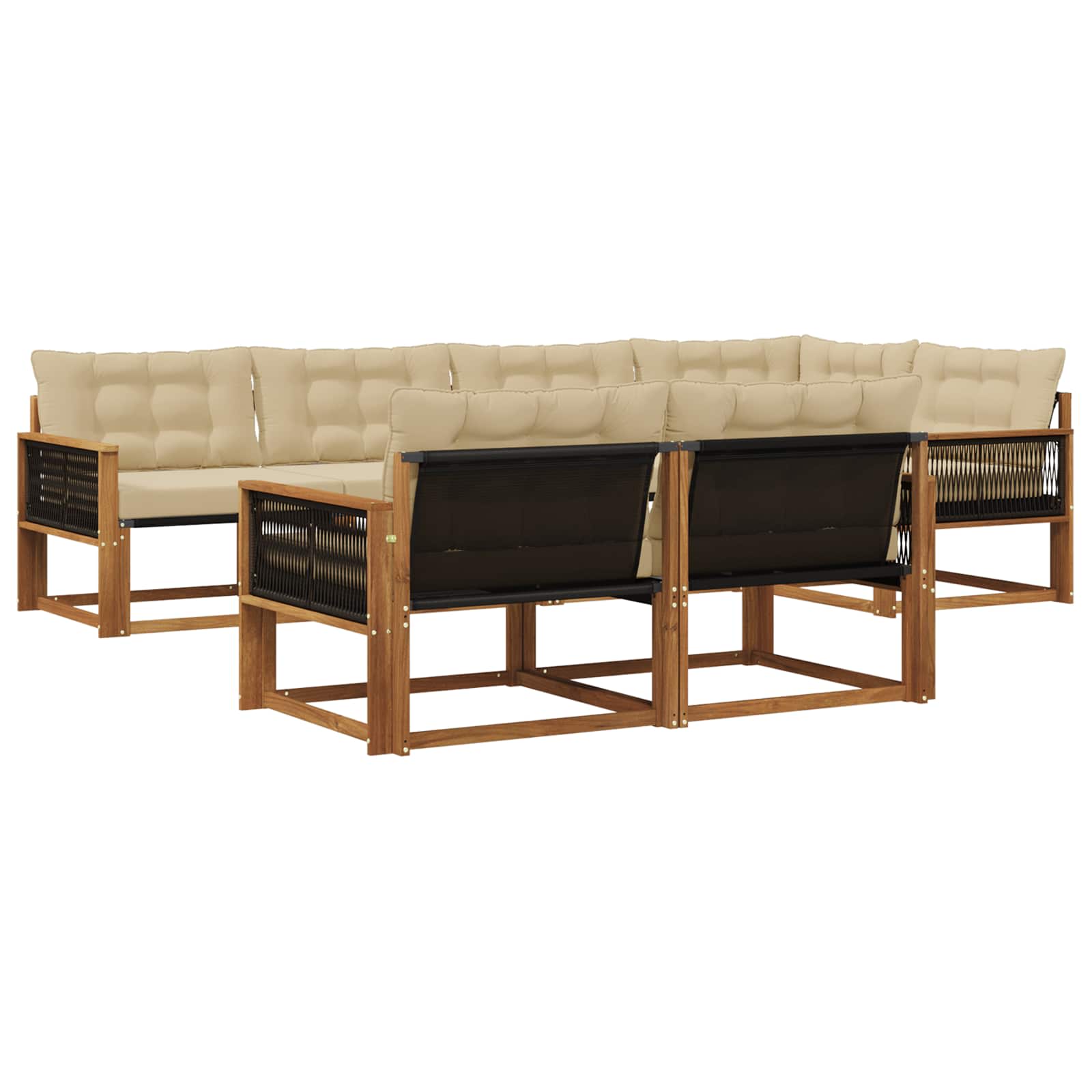 Ensemble de canapés d'extérieur 7 pcs Naturel et Beige - XIOS