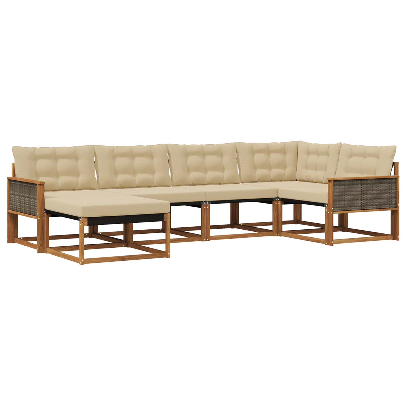 Ensemble de canapés d'extérieur 6 pcs Naturel et Beige - XIOS