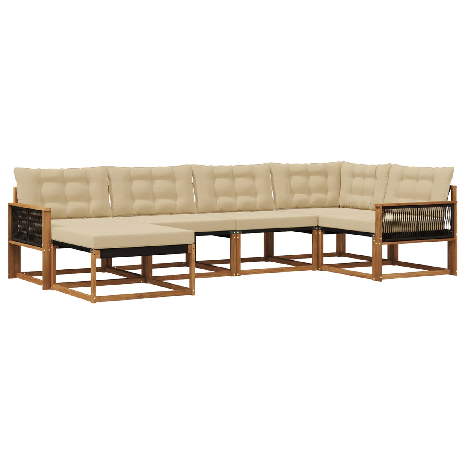 Ensemble de canapés d'extérieur 6 pcs Naturel et Beige - XIOS