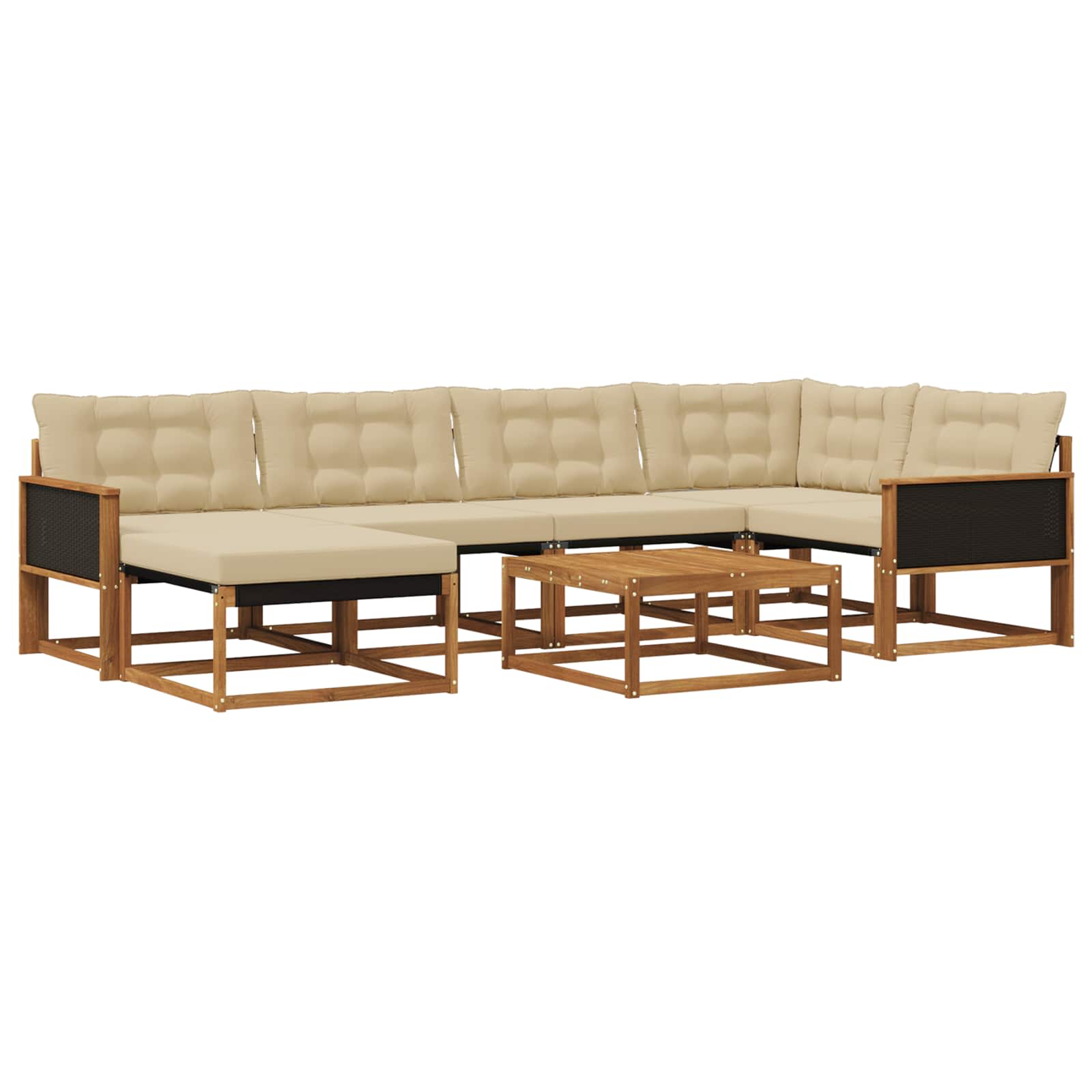 Ensemble de canapés d'extérieur 7 pcs Naturel et Beige - XIOS
