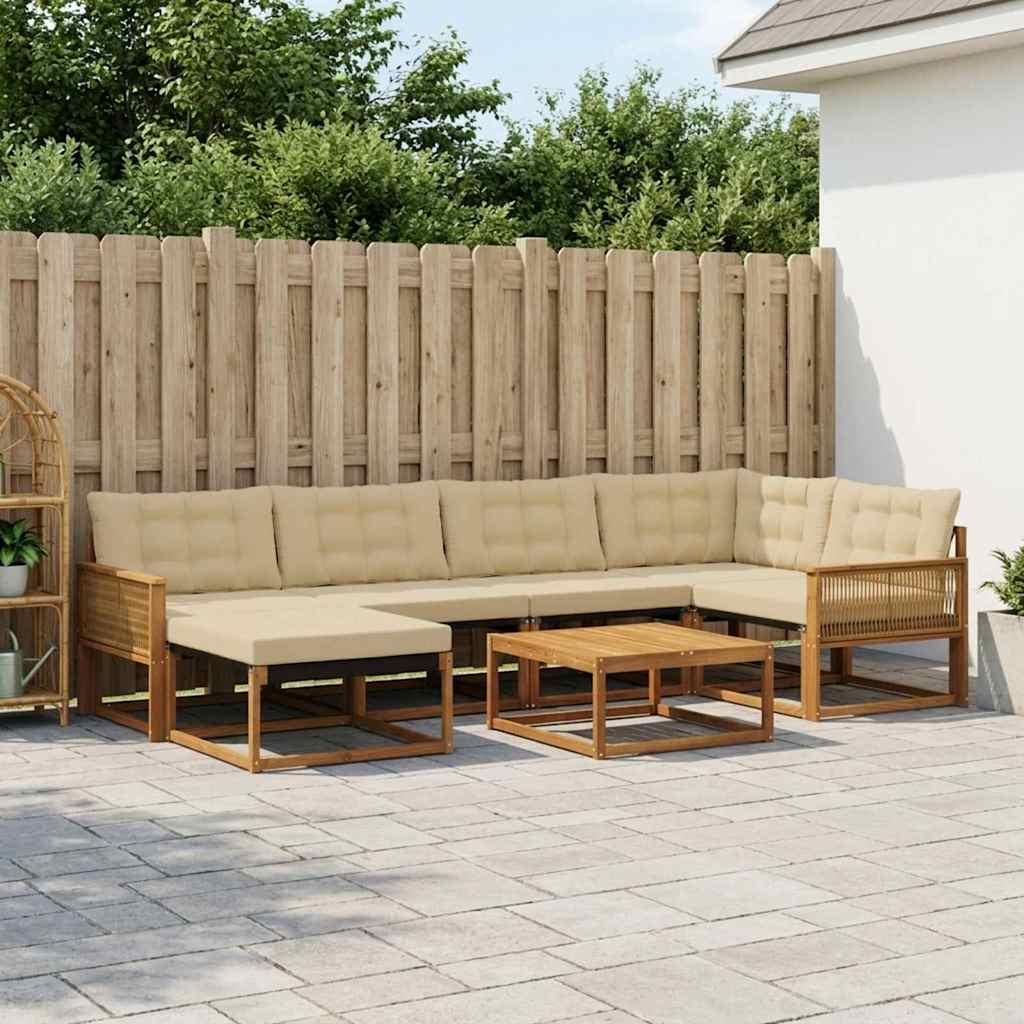 Ensemble de canapés d'extérieur 7 pcs Naturel et Beige - XIOS