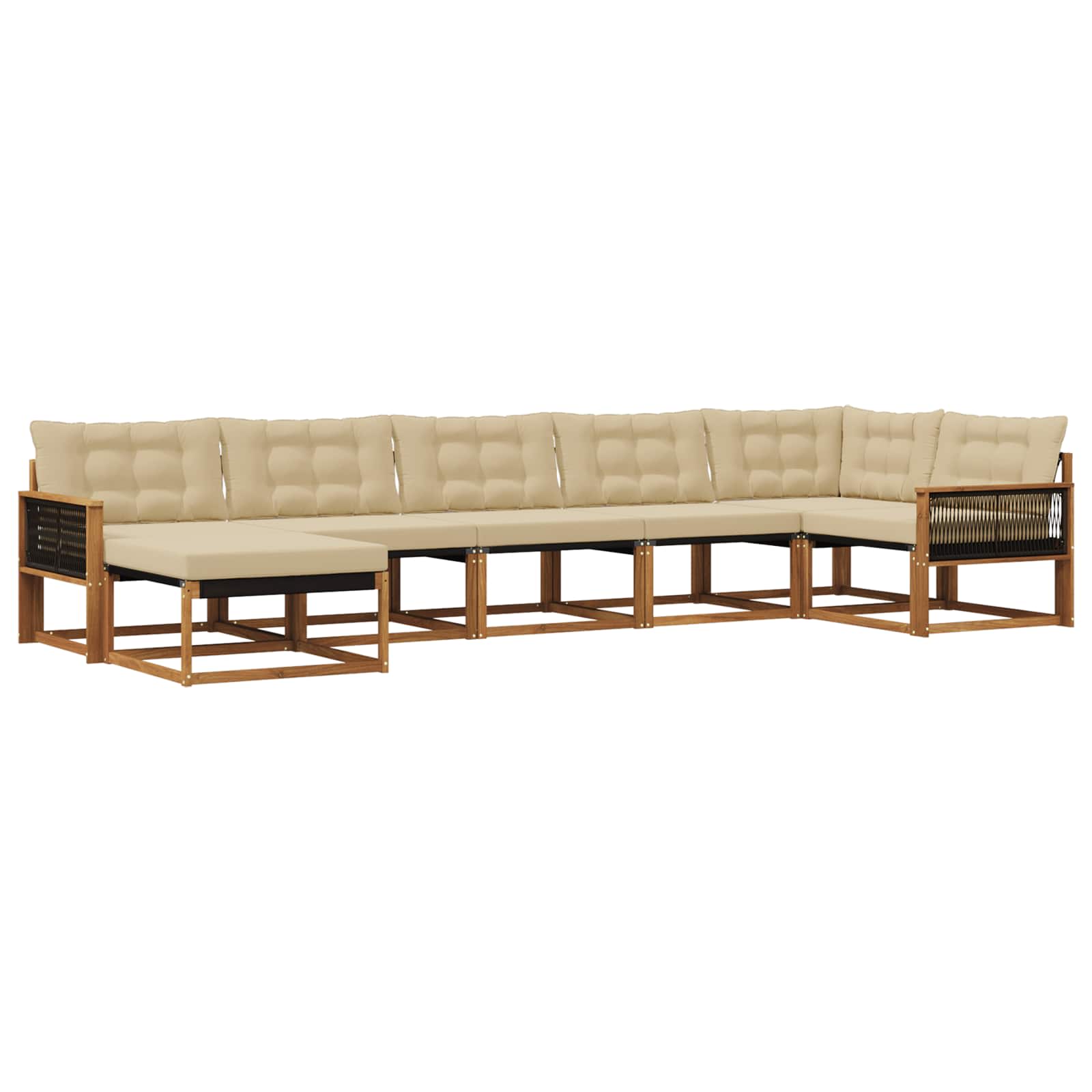 Ensemble de canapés d'extérieur 7 pcs Naturel et Beige - XIOS