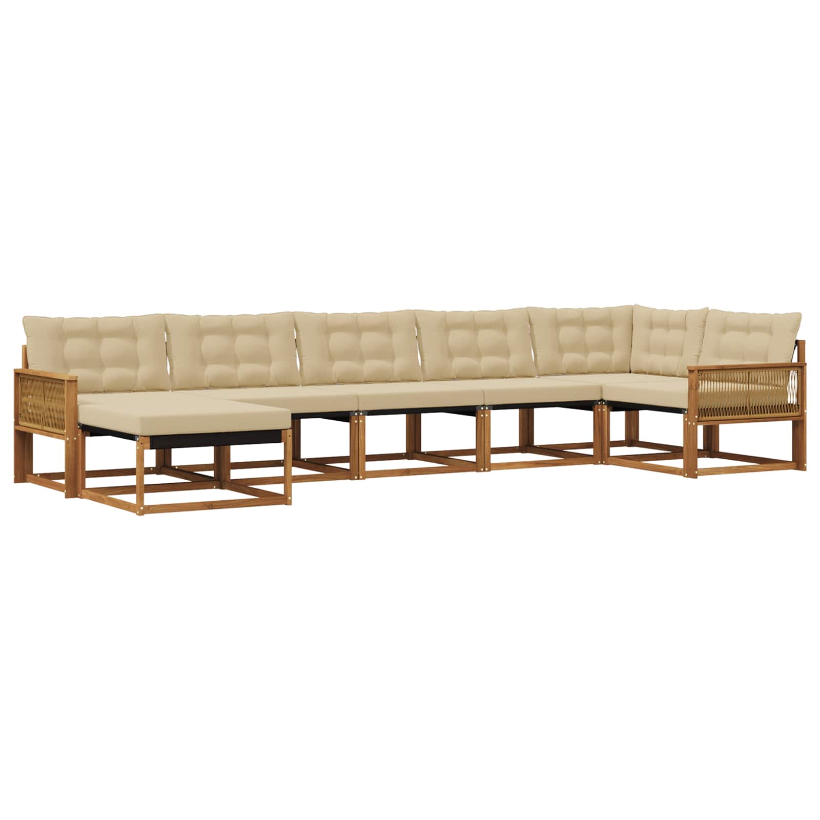 Ensemble de canapés d'extérieur 7 pcs Naturel et Beige - XIOS