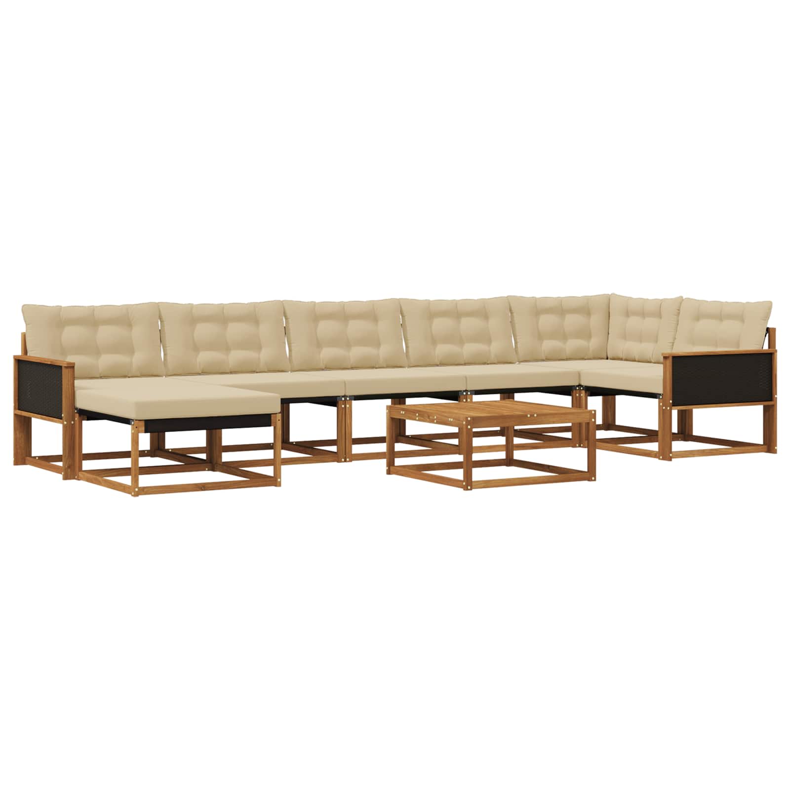 Ensemble de canapés d'extérieur 8 pcs Naturel et Beige - XIOS
