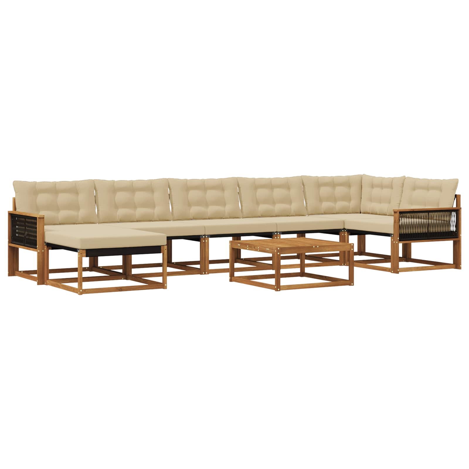 Ensemble de canapés d'extérieur 8 pcs Naturel et Beige - XIOS