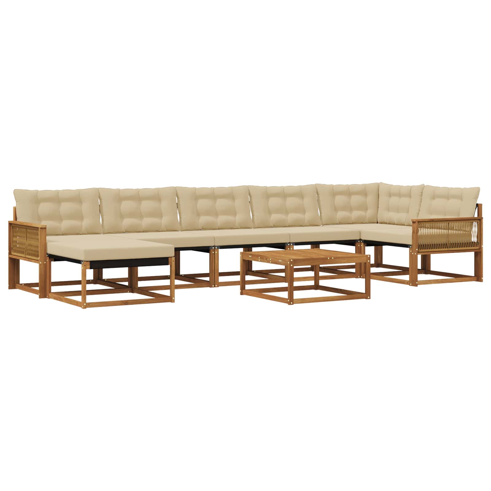 Ensemble de canapés d'extérieur 8 pcs Naturel et Beige - XIOS