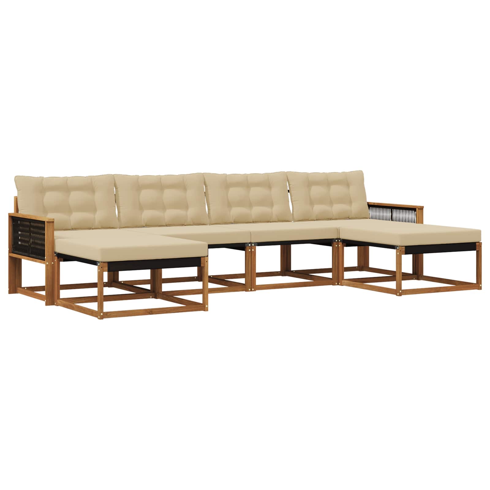 Ensemble de canapés d'extérieur 6 pcs Naturel et Beige - XIOS