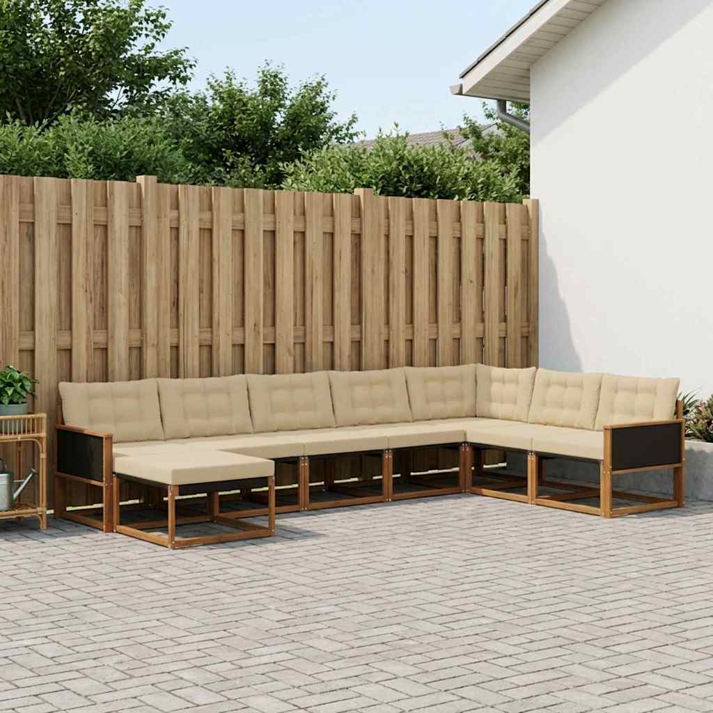 Ensemble de canapés d'extérieur 8 pcs Naturel et Beige - XIOS