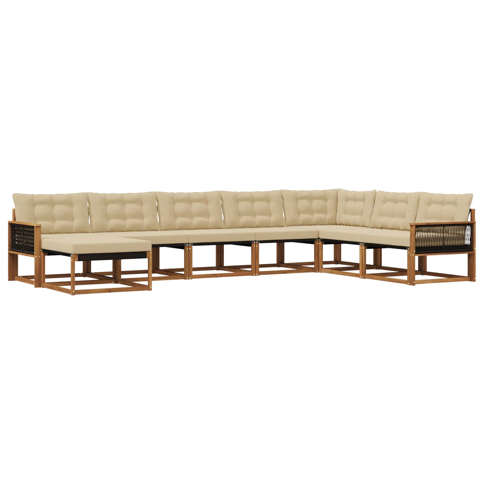 Ensemble de canapés d'extérieur 8 pcs Naturel et Beige - XIOS