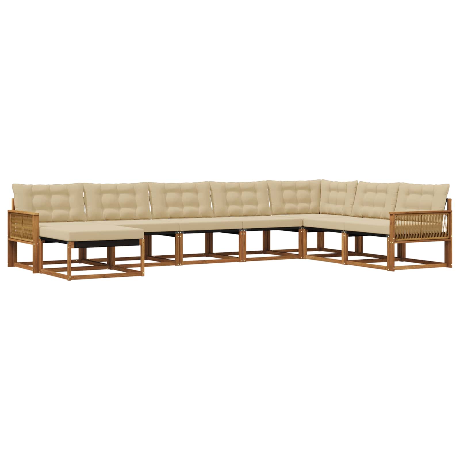 Ensemble de canapés d'extérieur 8 pcs Naturel et Beige - XIOS