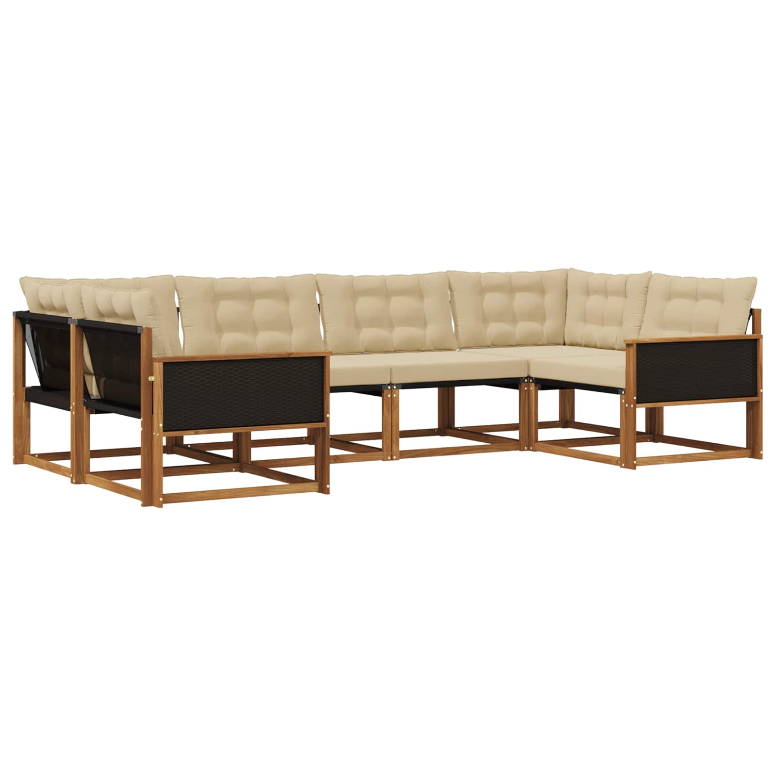 Ensemble de canapés d'extérieur 6 pcs Naturel et Beige - XIOS