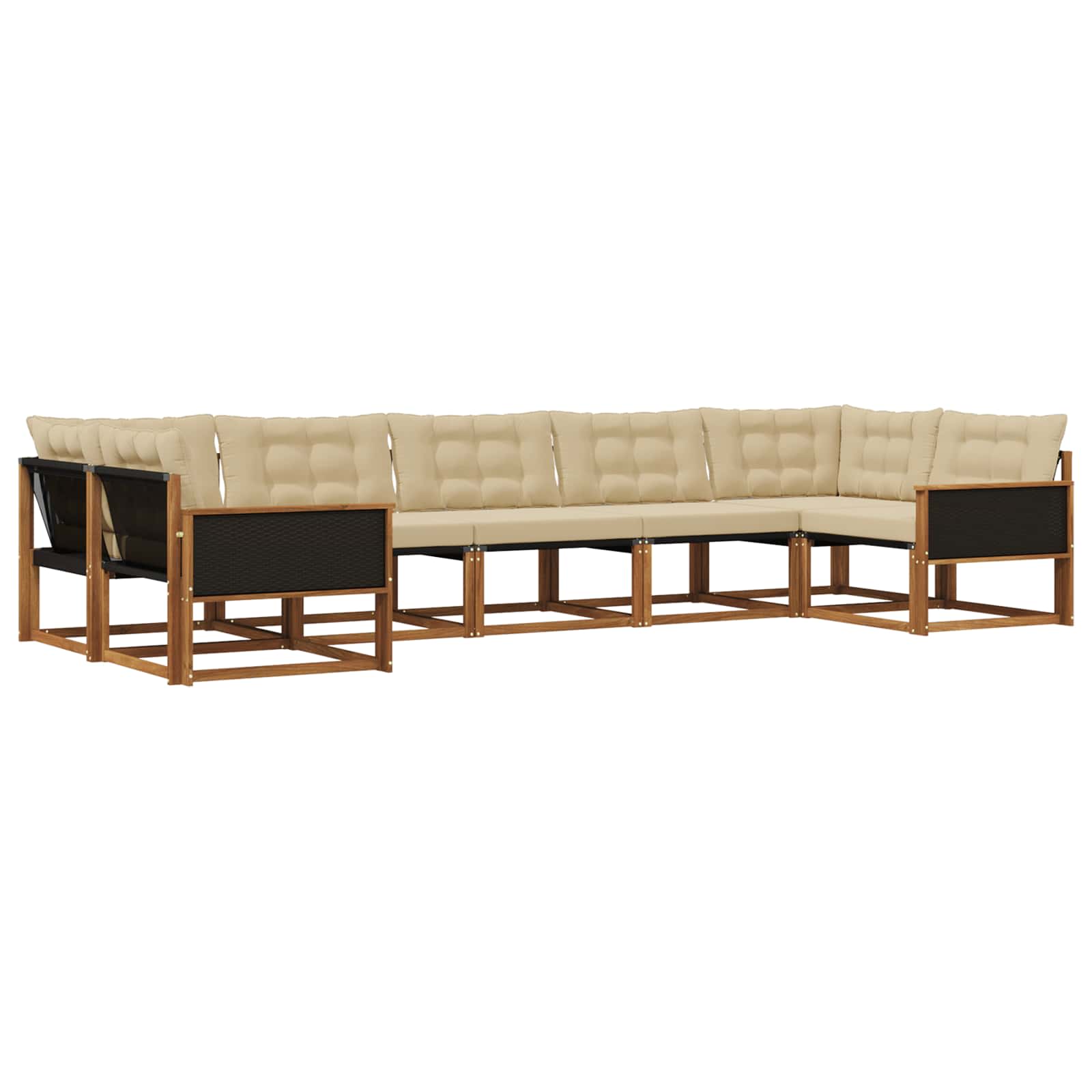 Ensemble de canapés d'extérieur 7 pcs Naturel et Beige - XIOS