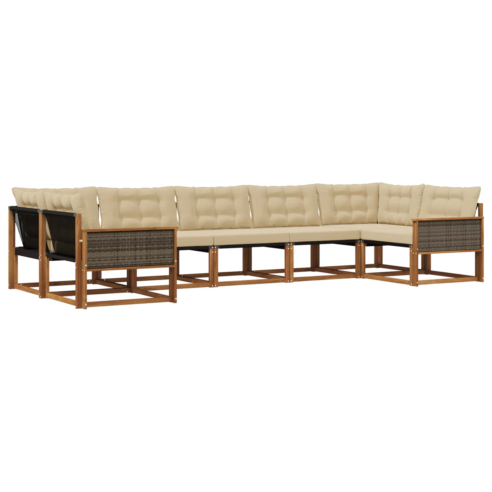 Ensemble de canapés d'extérieur 7 pcs Naturel et Beige - XIOS