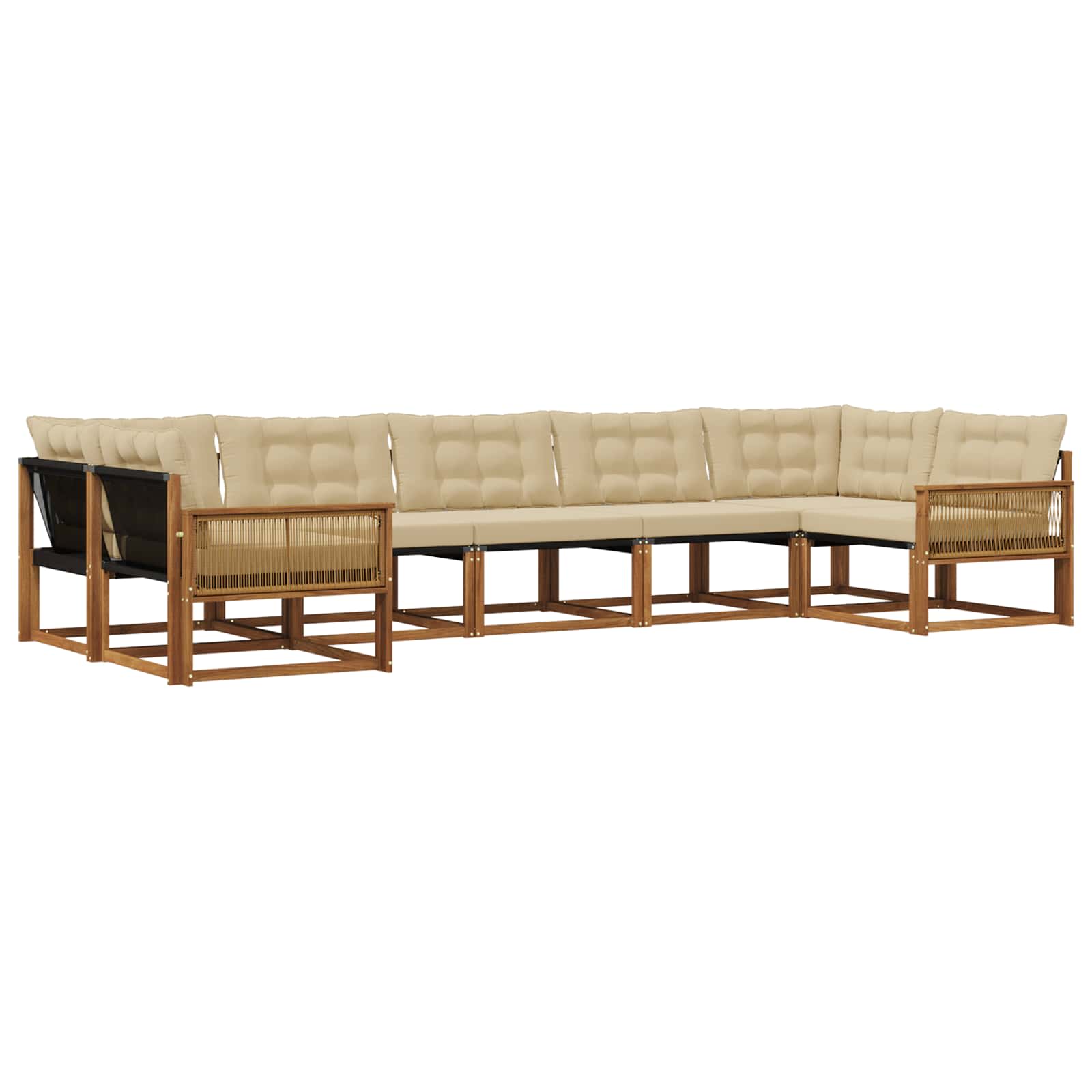 Ensemble de canapés d'extérieur 7 pcs Naturel et Beige - XIOS