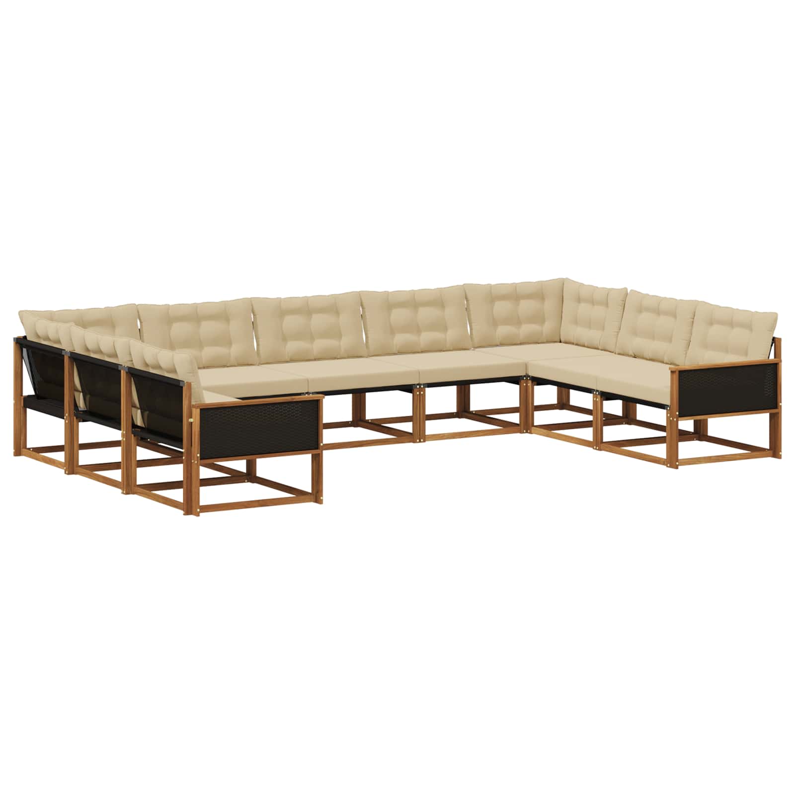 Ensemble de canapés d'extérieur 9 pcs Naturel et Beige - XIOS