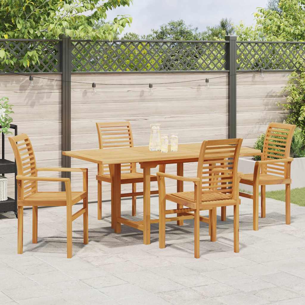 Ensemble de salle à manger pour jardin 5 pcs Marron - XIOS