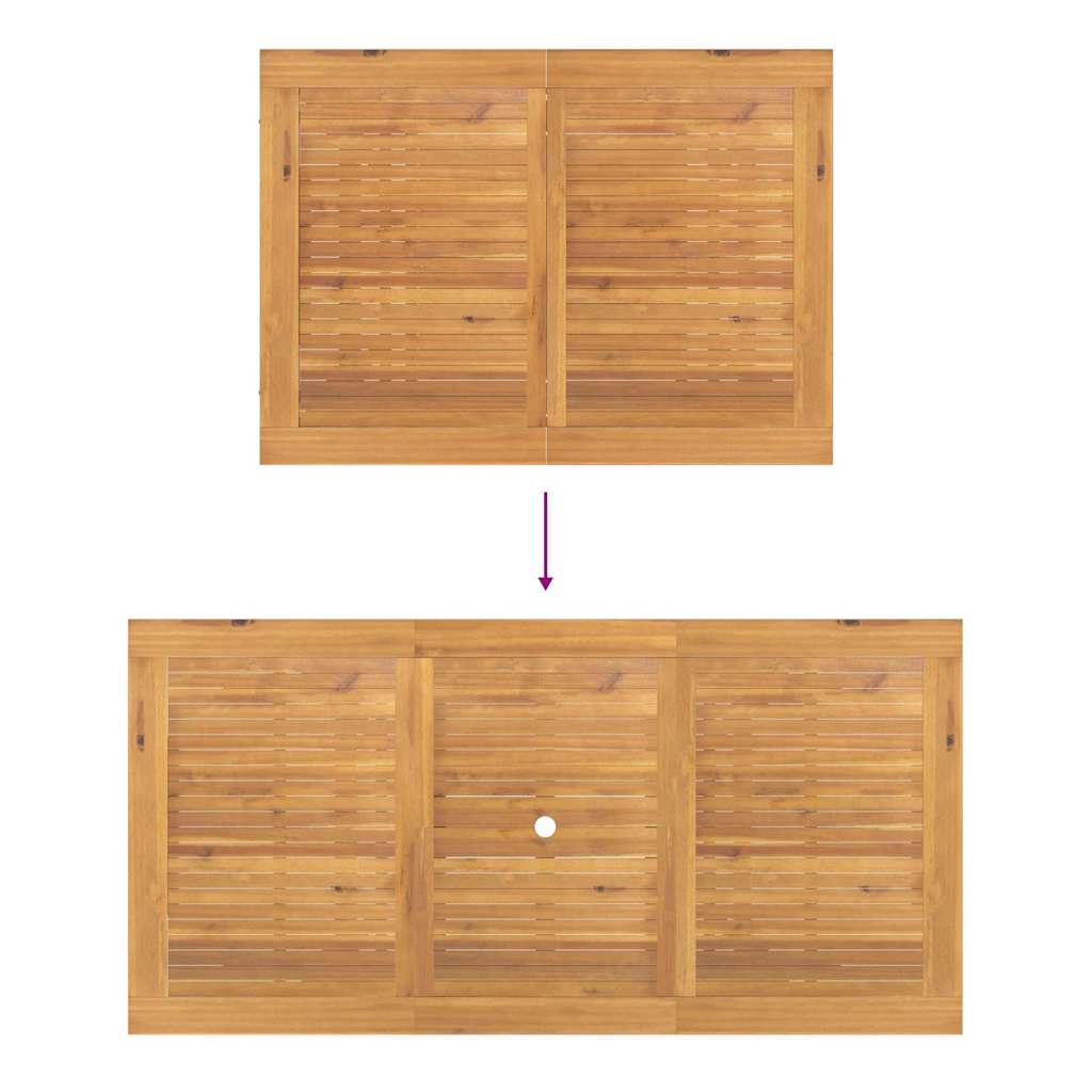 Ensemble de salle à manger pour jardin 5 pcs Marron - XIOS