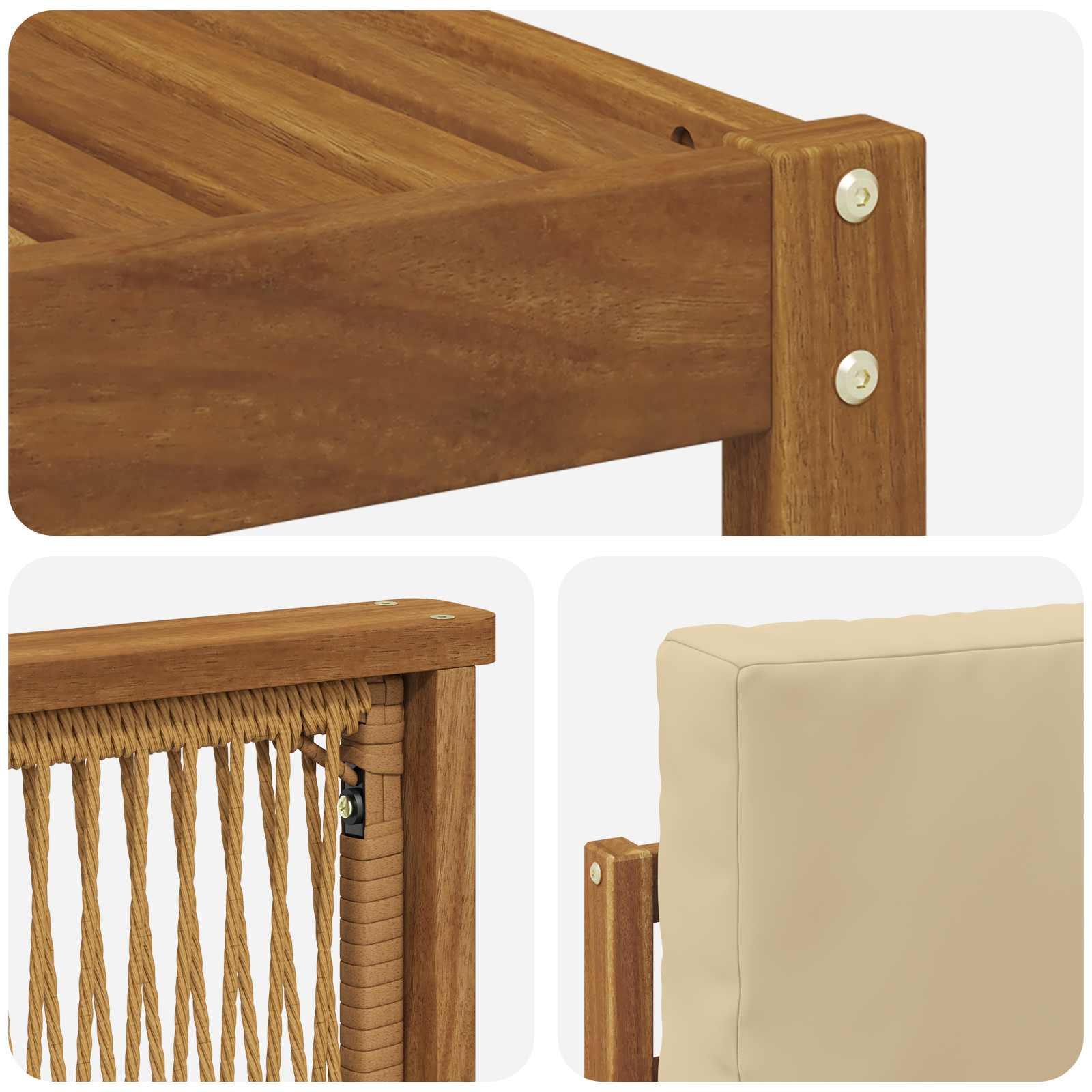 Ensemble de canapés d'extérieur 5 pcs Naturel et Beige - XIOS