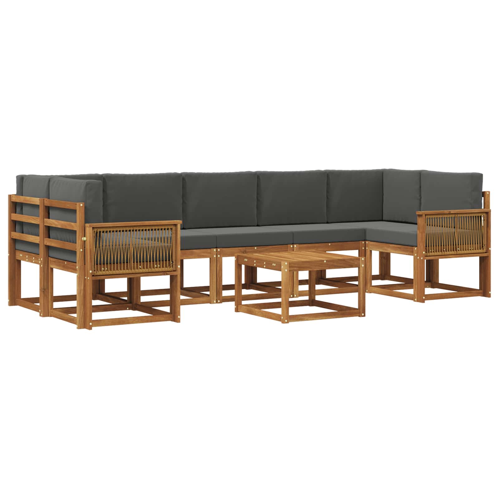 Ensemble de canapés d'extérieur 8 pcs Naturel et Anthracite - XIOS
