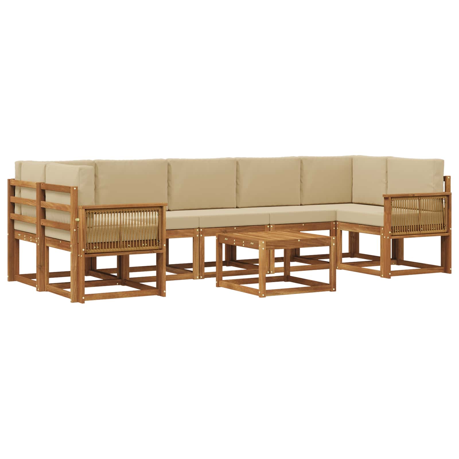 Ensemble de canapés d'extérieur 8 pcs Naturel et Beige - XIOS