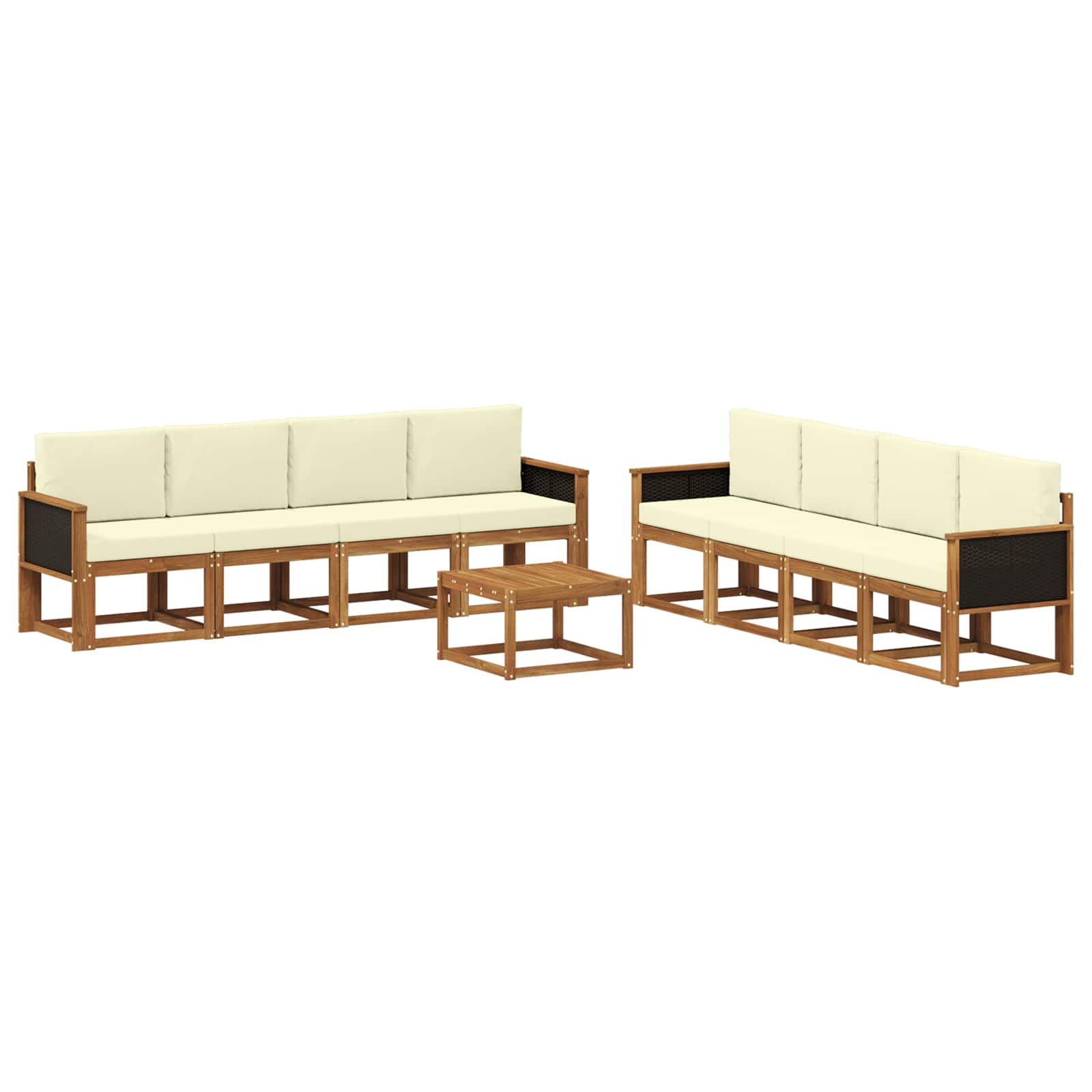Ensemble de canapés d'extérieur 7 pcs Naturel et Crème - XIOS