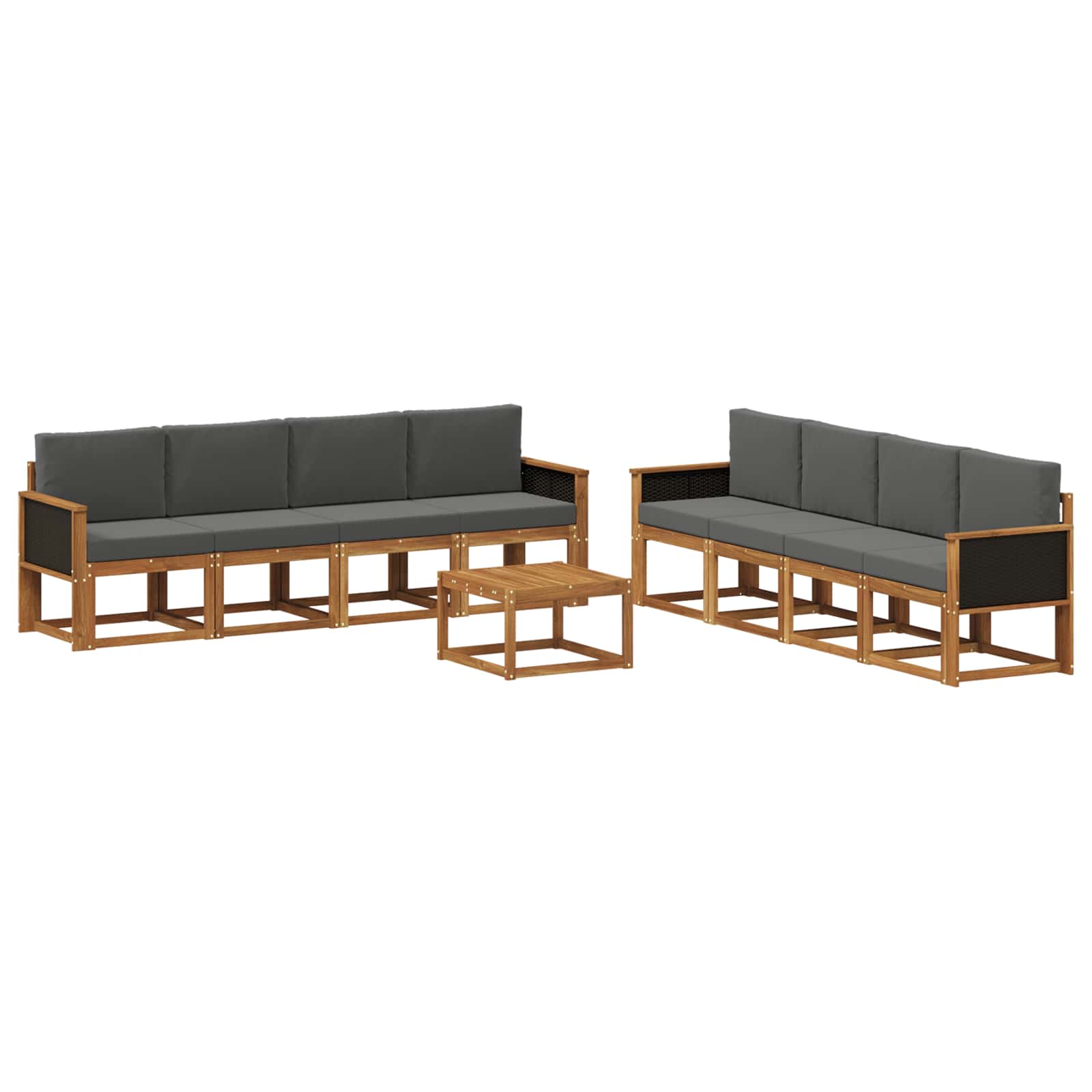 Ensemble de canapés d'extérieur 7 pcs Naturel et Anthracite - XIOS