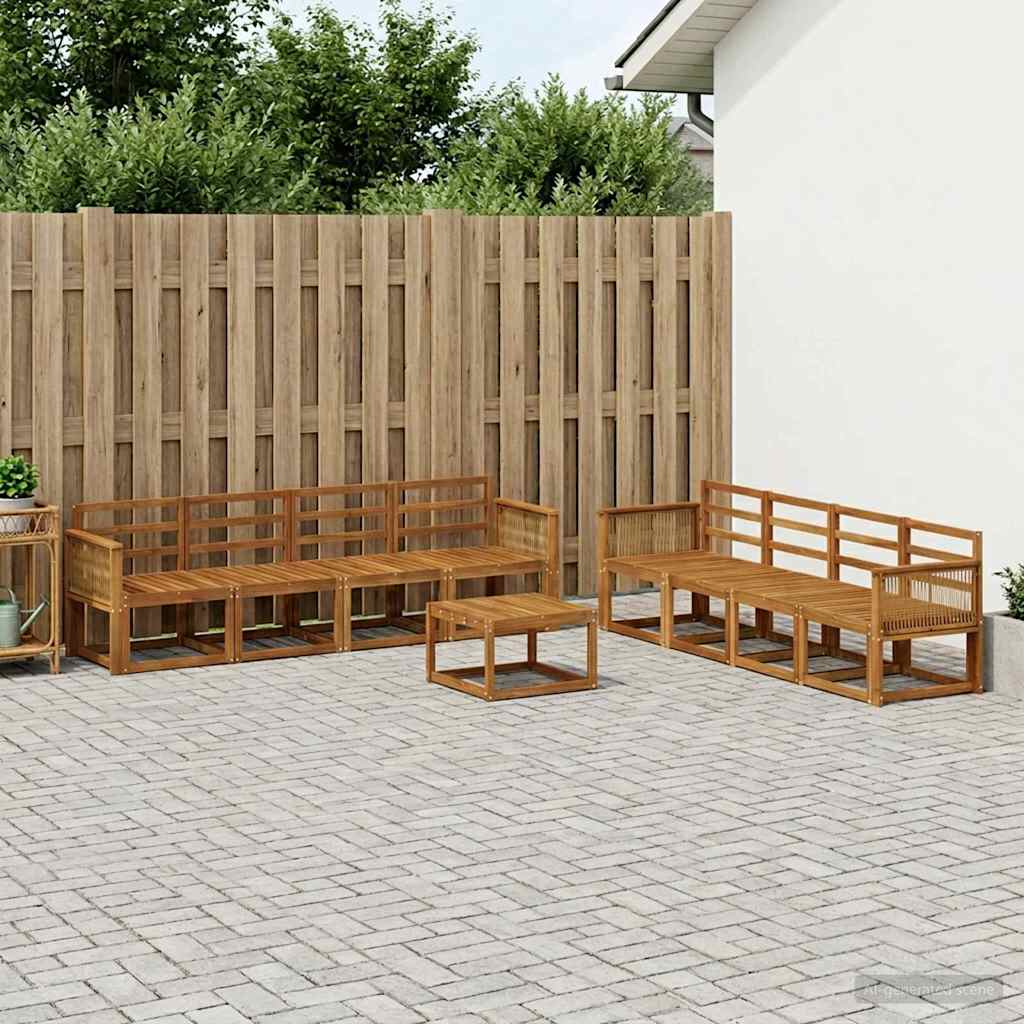 Ensemble de canapés d'extérieur 9 pcs Naturel - XIOS