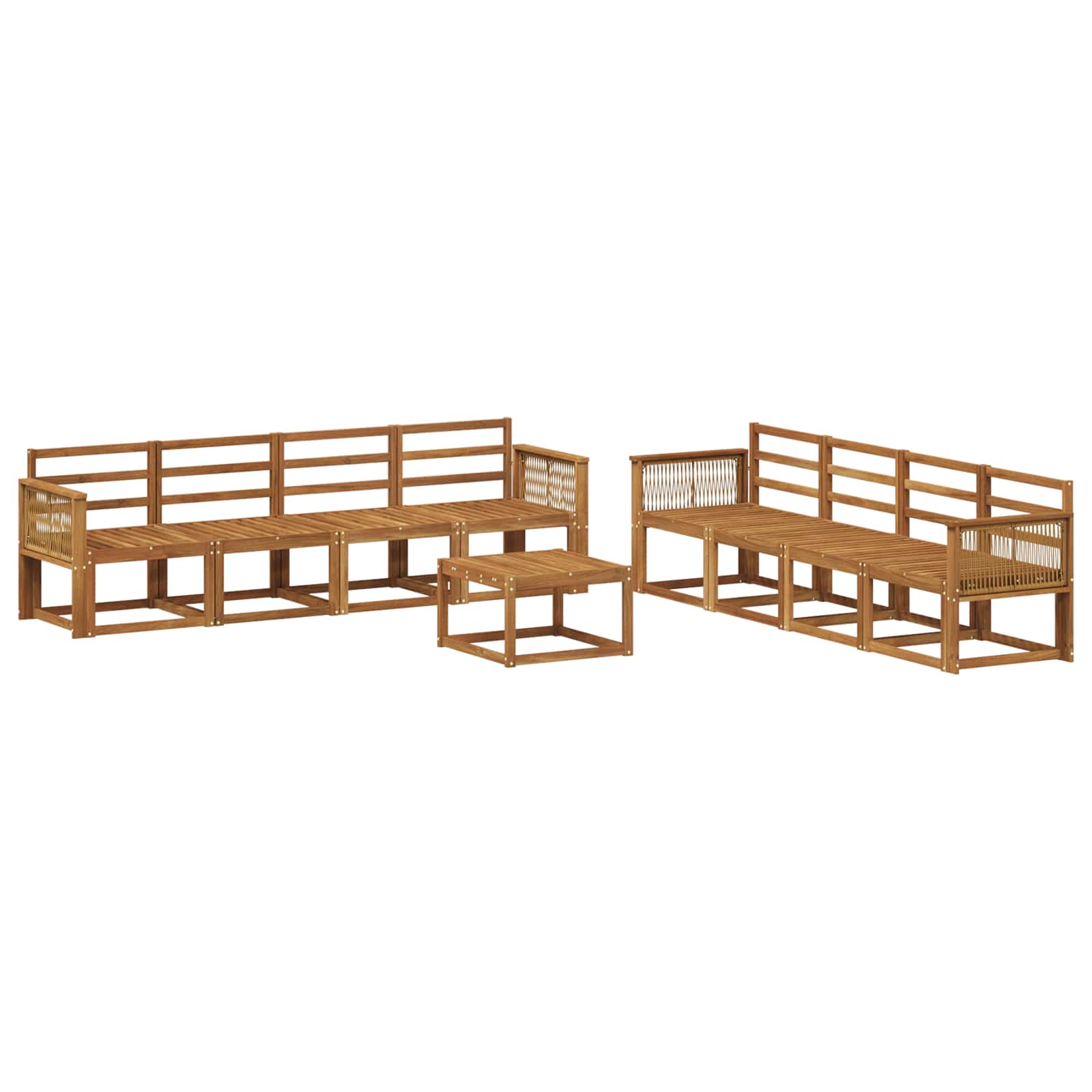 Ensemble de canapés d'extérieur 9 pcs Naturel - XIOS