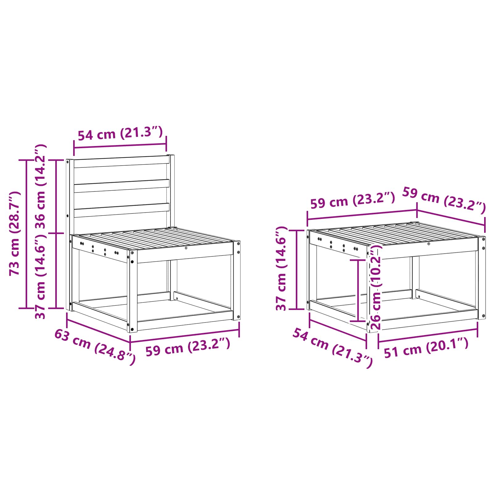 Ensemble de canapés d'extérieur 9 pcs Naturel - XIOS