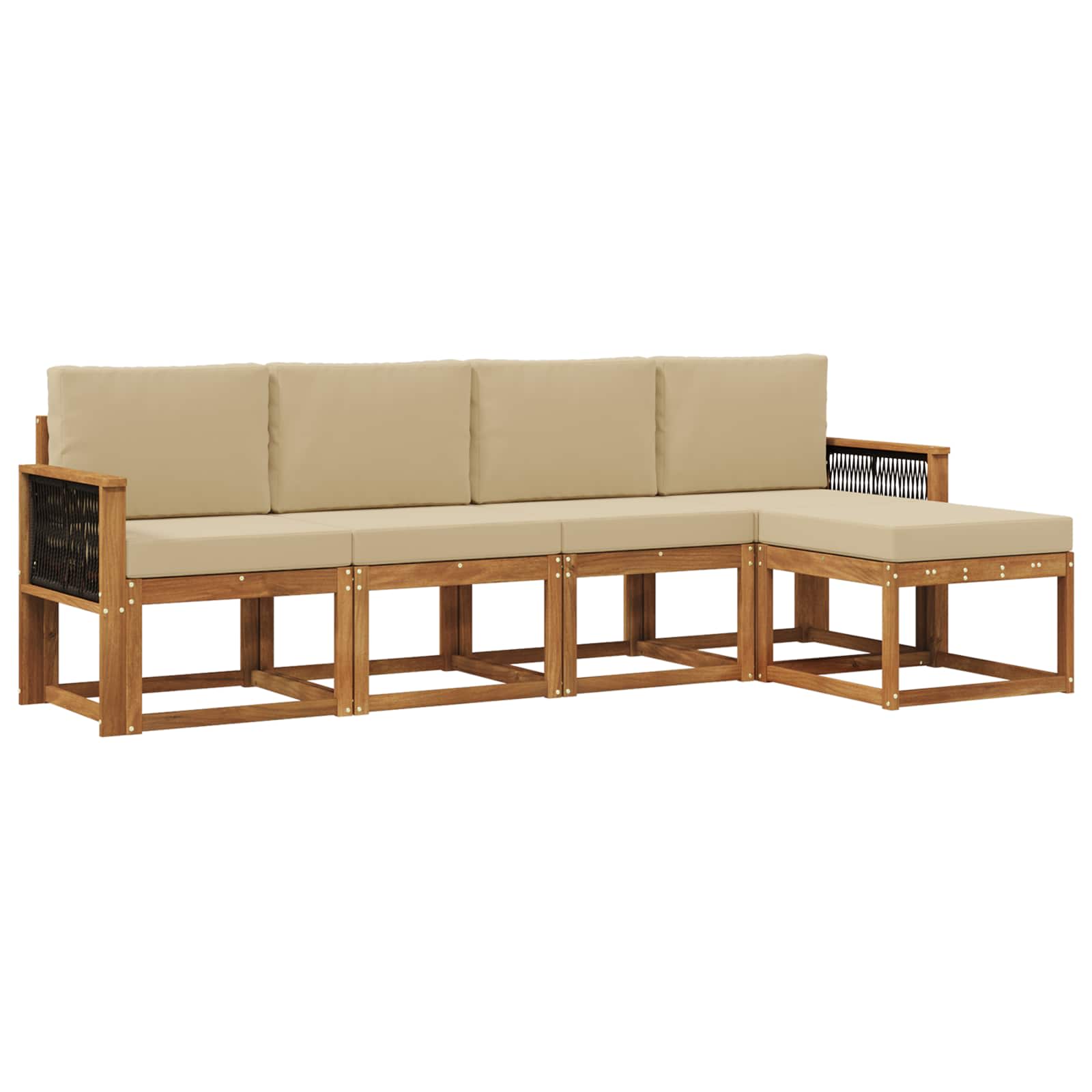 Ensemble de canapés d'extérieur 5 pcs Naturel et Beige - XIOS