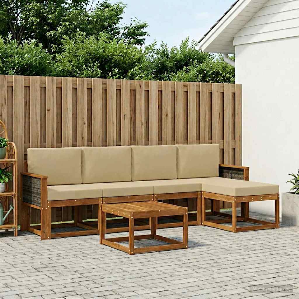 Ensemble de canapés d'extérieur 6 pcs Naturel et Beige - XIOS