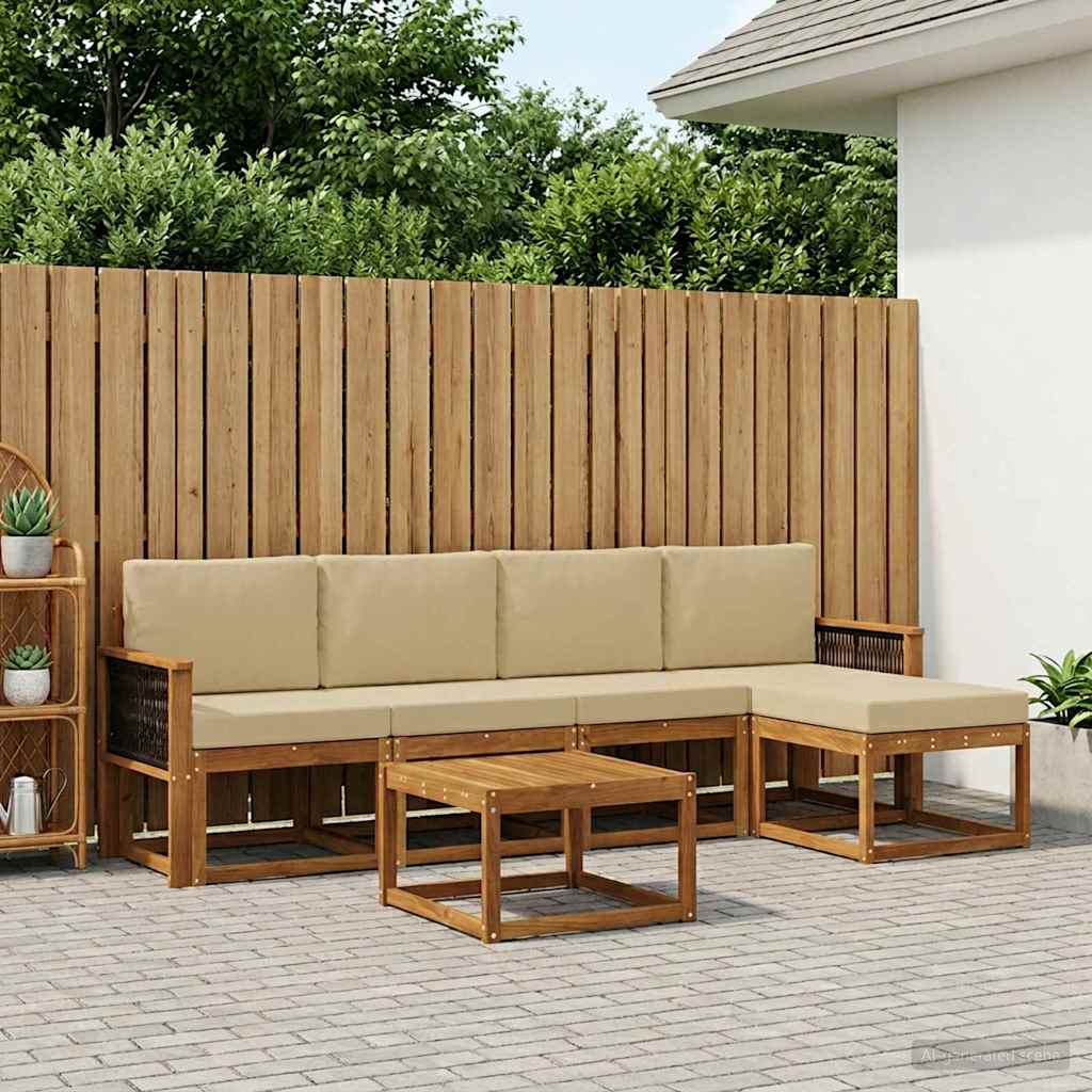 Ensemble de canapés d'extérieur 6 pcs Naturel et Beige - XIOS