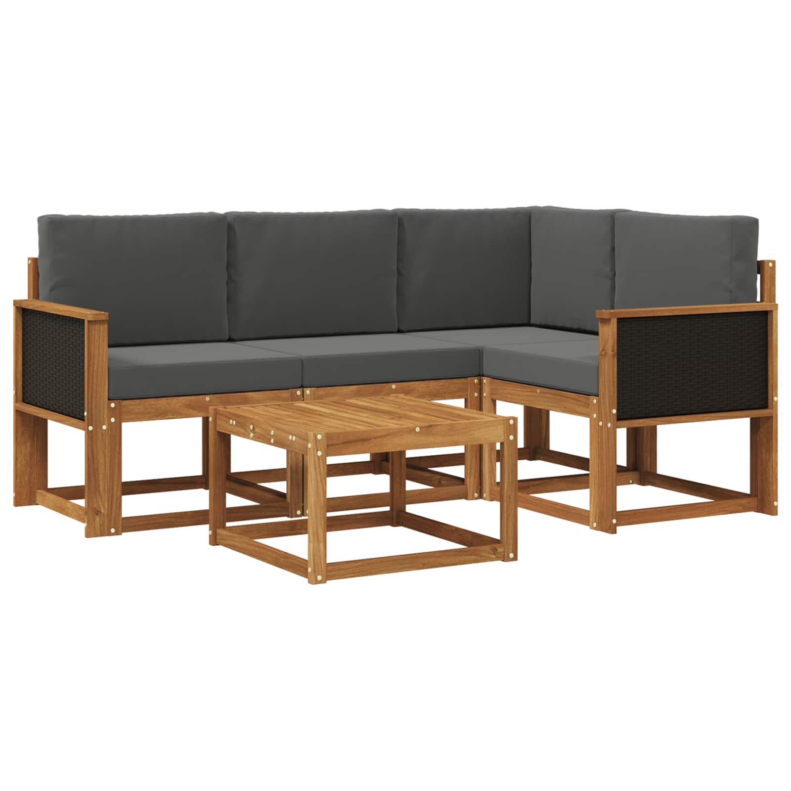 Ensemble de canapés d'extérieur 5 pcs Naturel et Anthracite - XIOS
