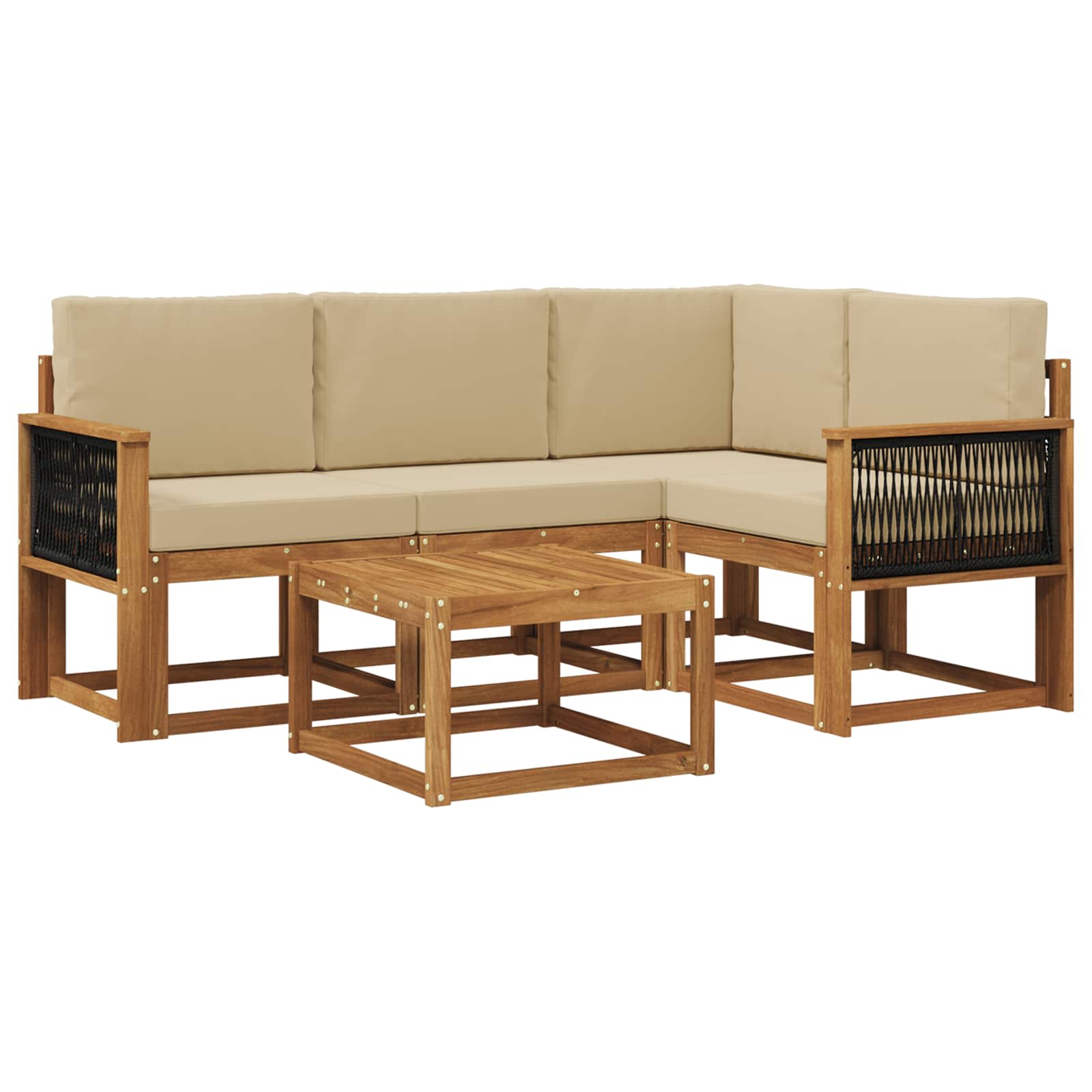 Ensemble de canapés d'extérieur 5 pcs Naturel et Beige - XIOS