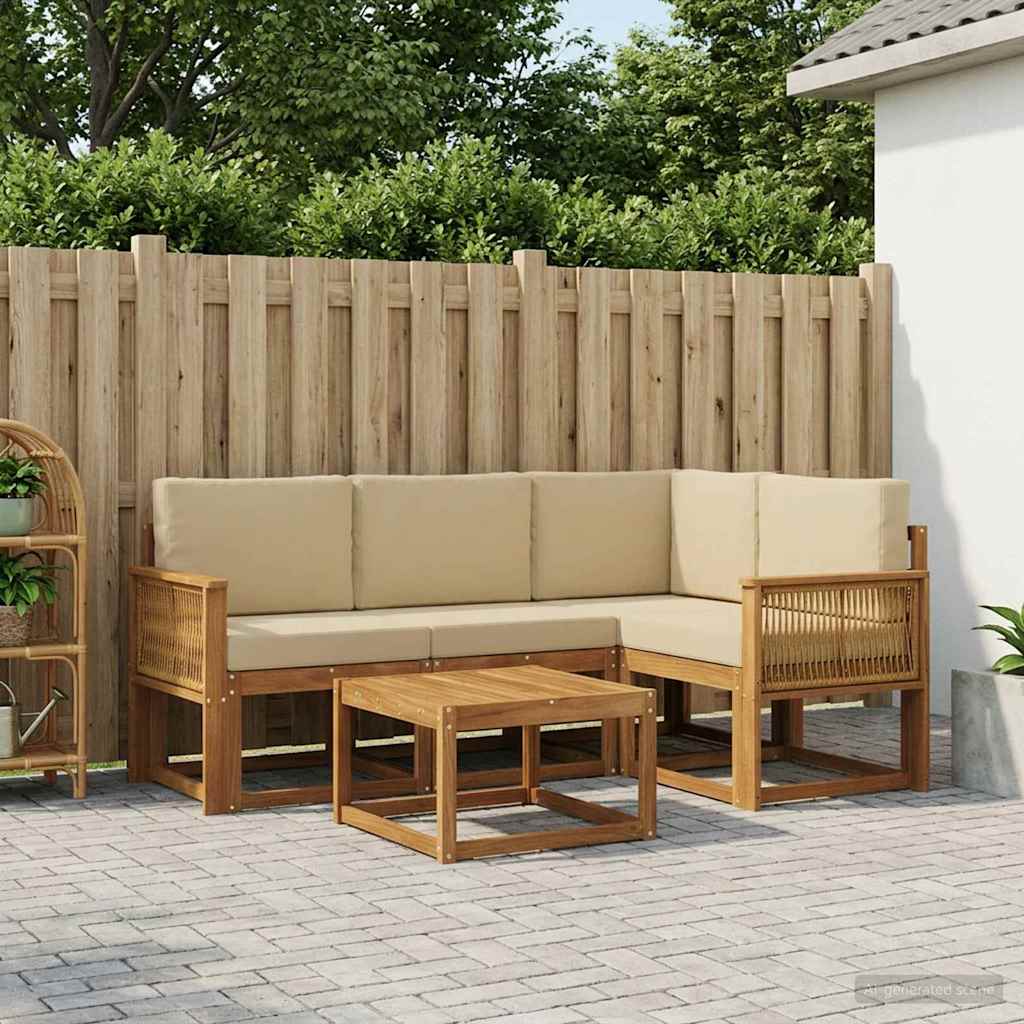 Ensemble de canapés d'extérieur 5 pcs Naturel et Beige - XIOS